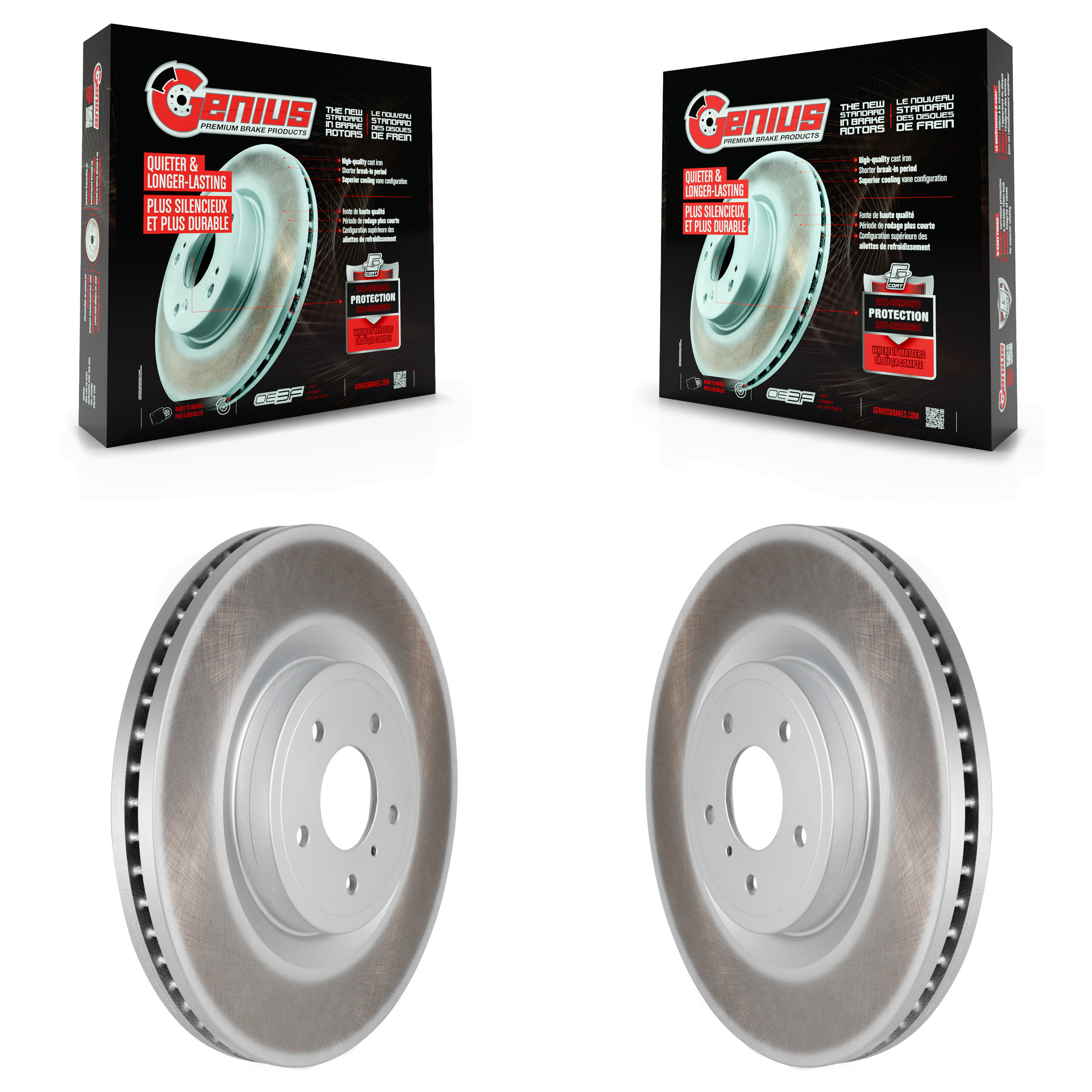 Genius - KG-100298 - Front Disc Brake Rotor Kits