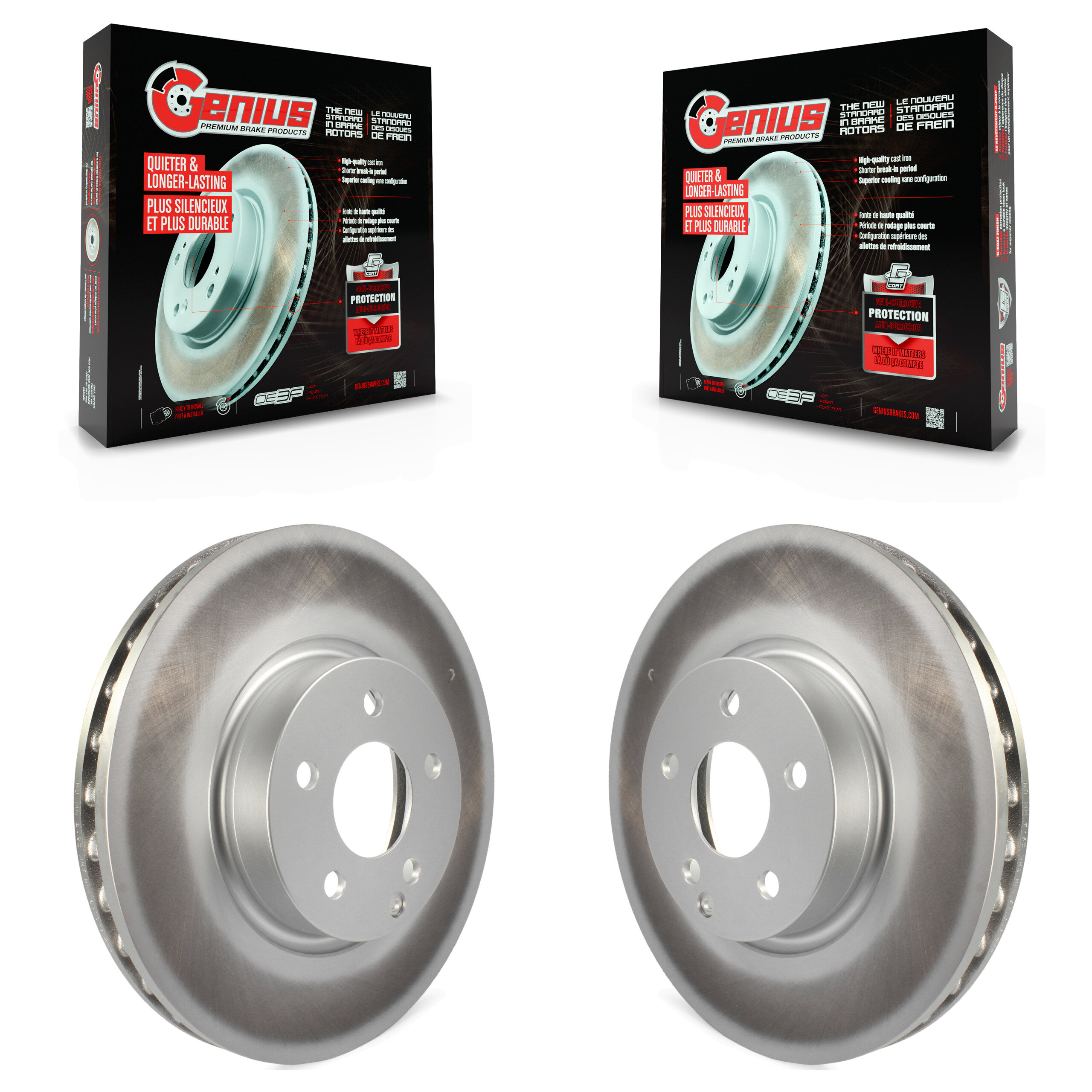 Genius - KG-100320 - Front Disc Brake Rotor Kits