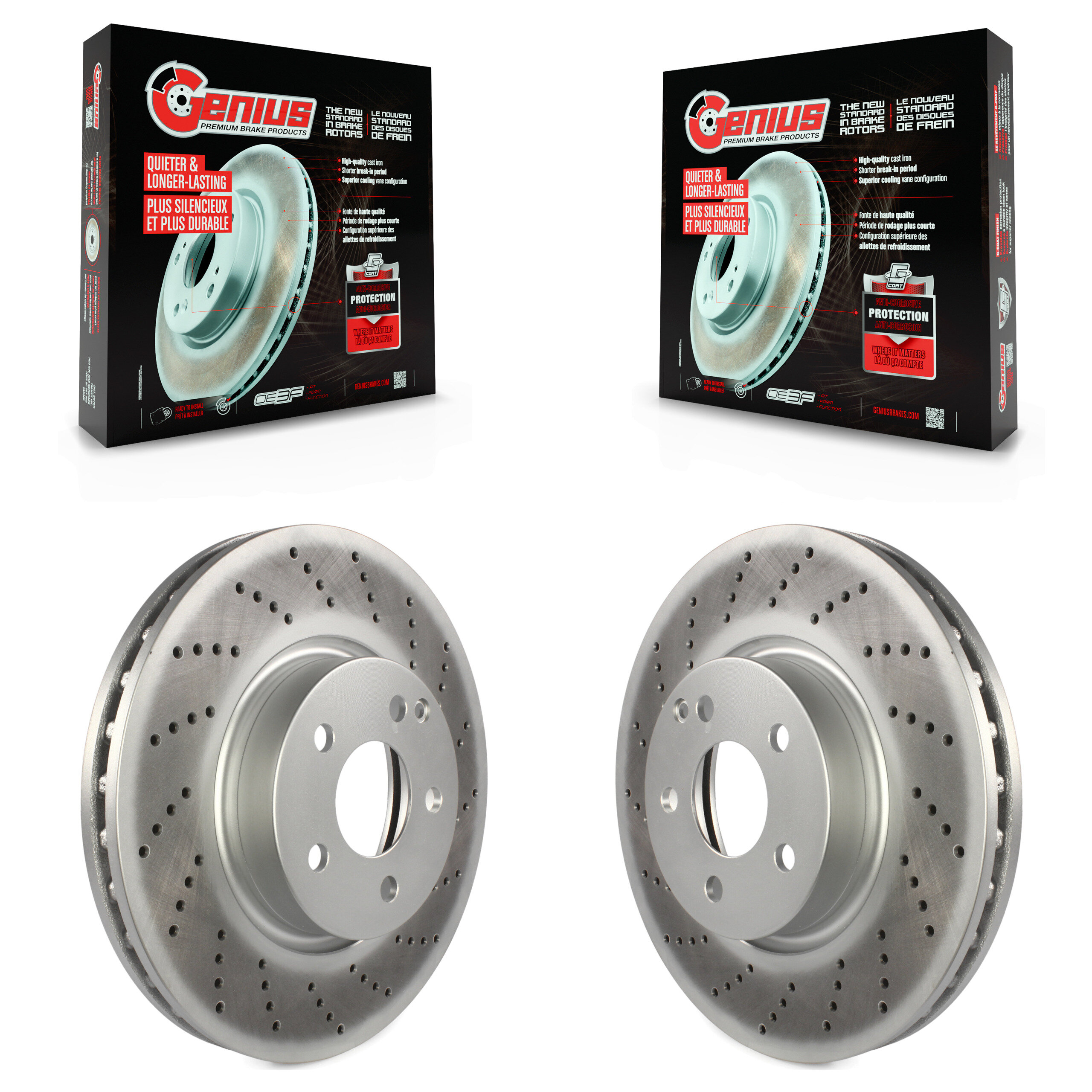 Genius - KG-100321 - Front Disc Brake Rotor Kits
