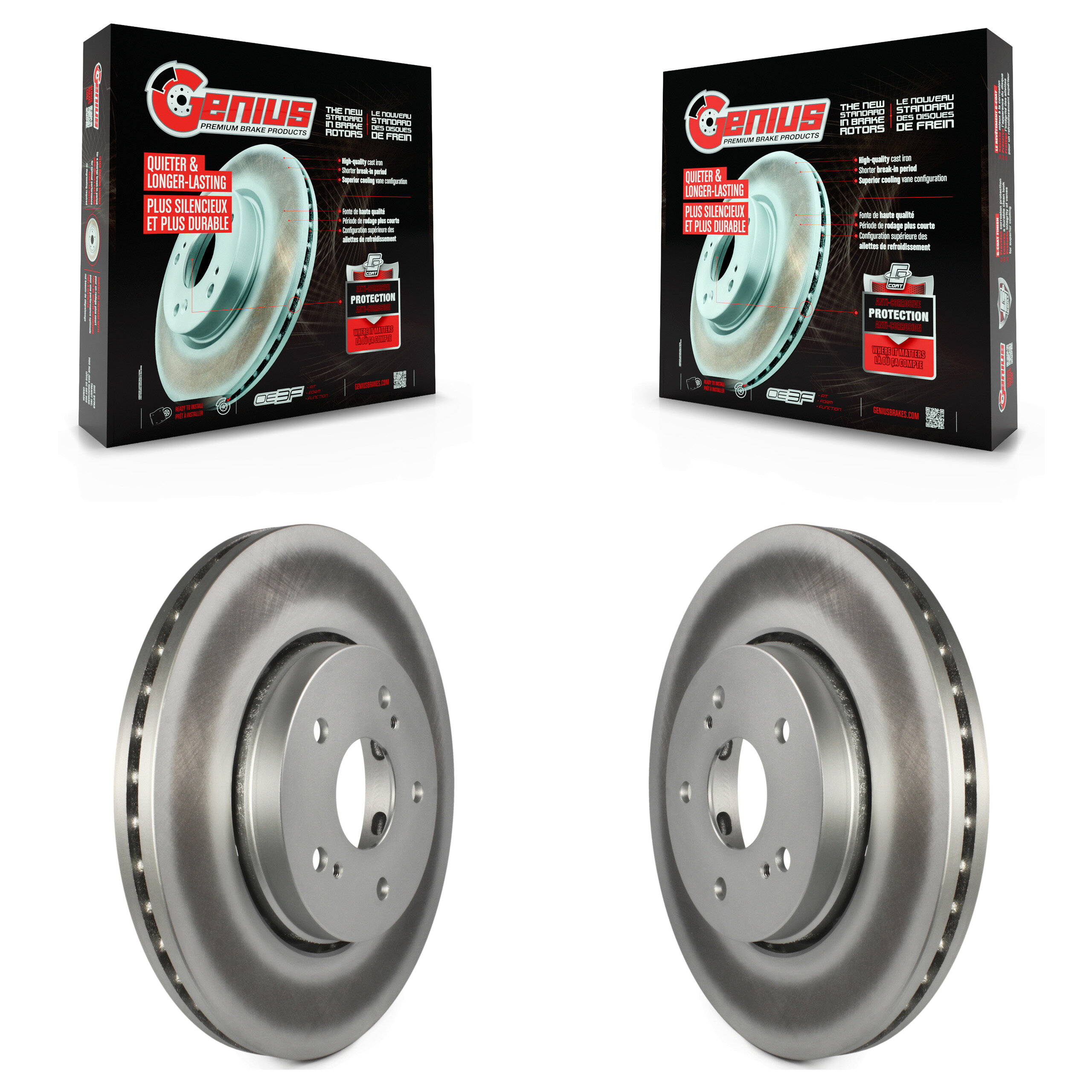 Genius - KG-100323 - Front Disc Brake Rotor Kits