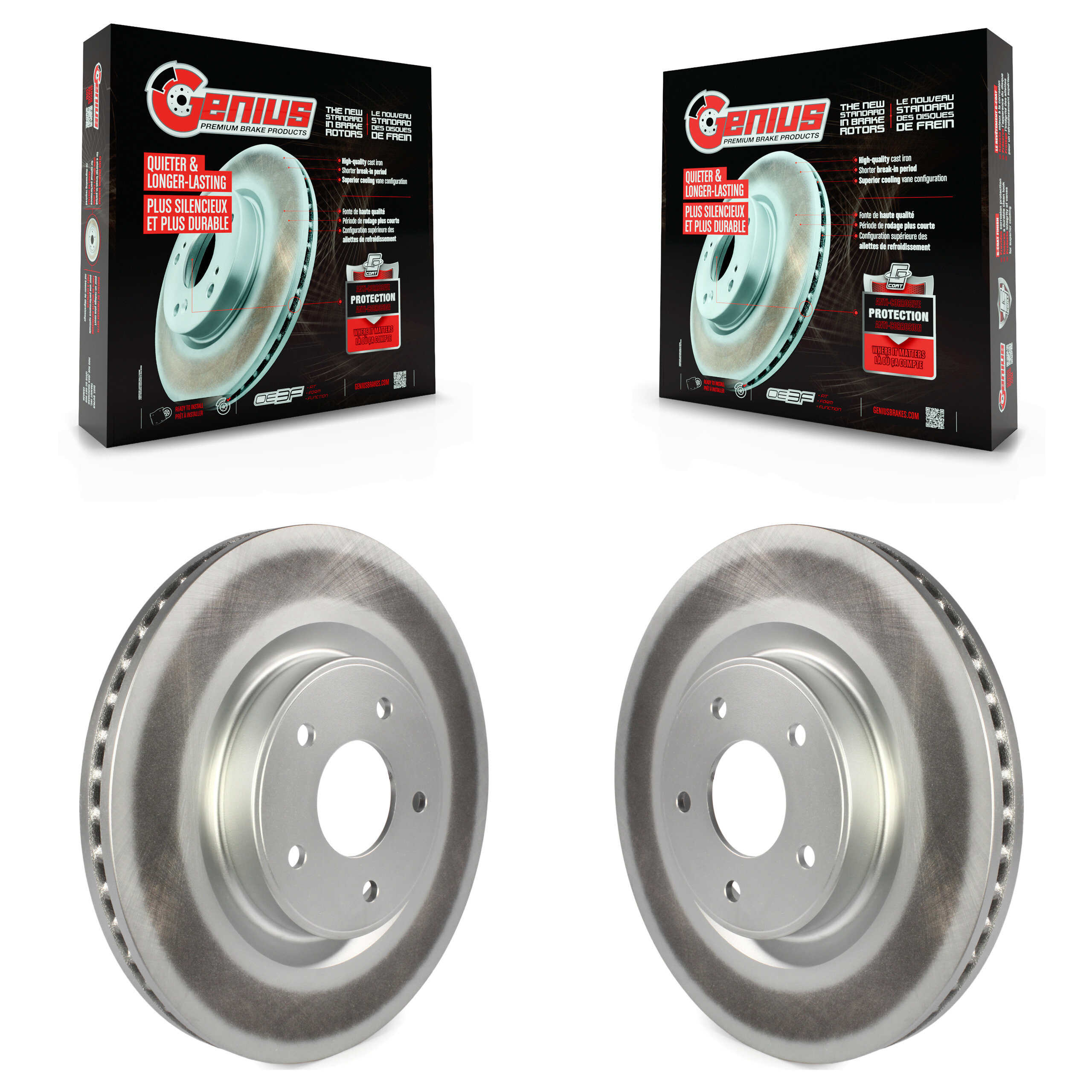 Genius - KG-100353 - Front Disc Brake Rotor Kits