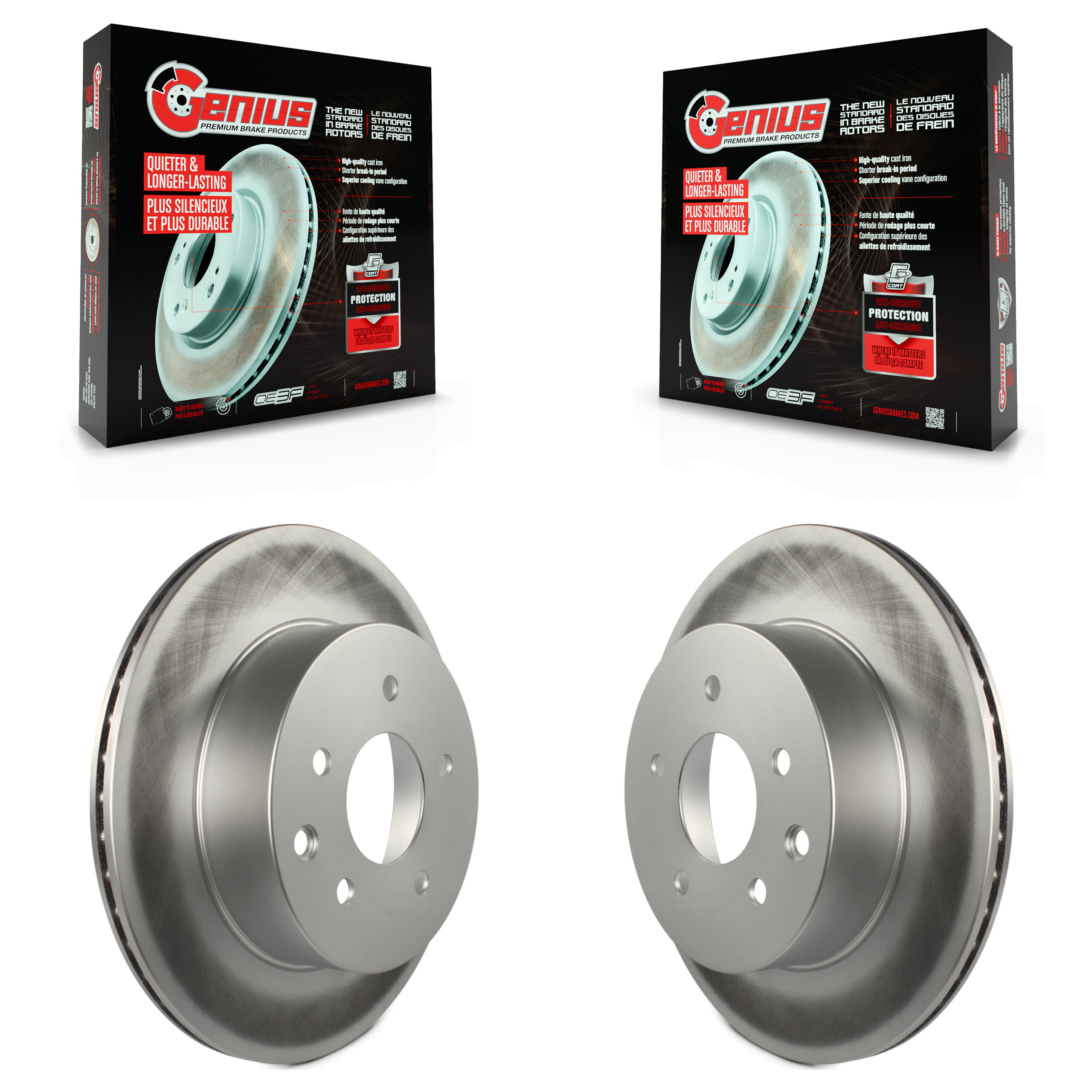 Genius - KG-100525 - Rear Disc Brake Rotor Kits