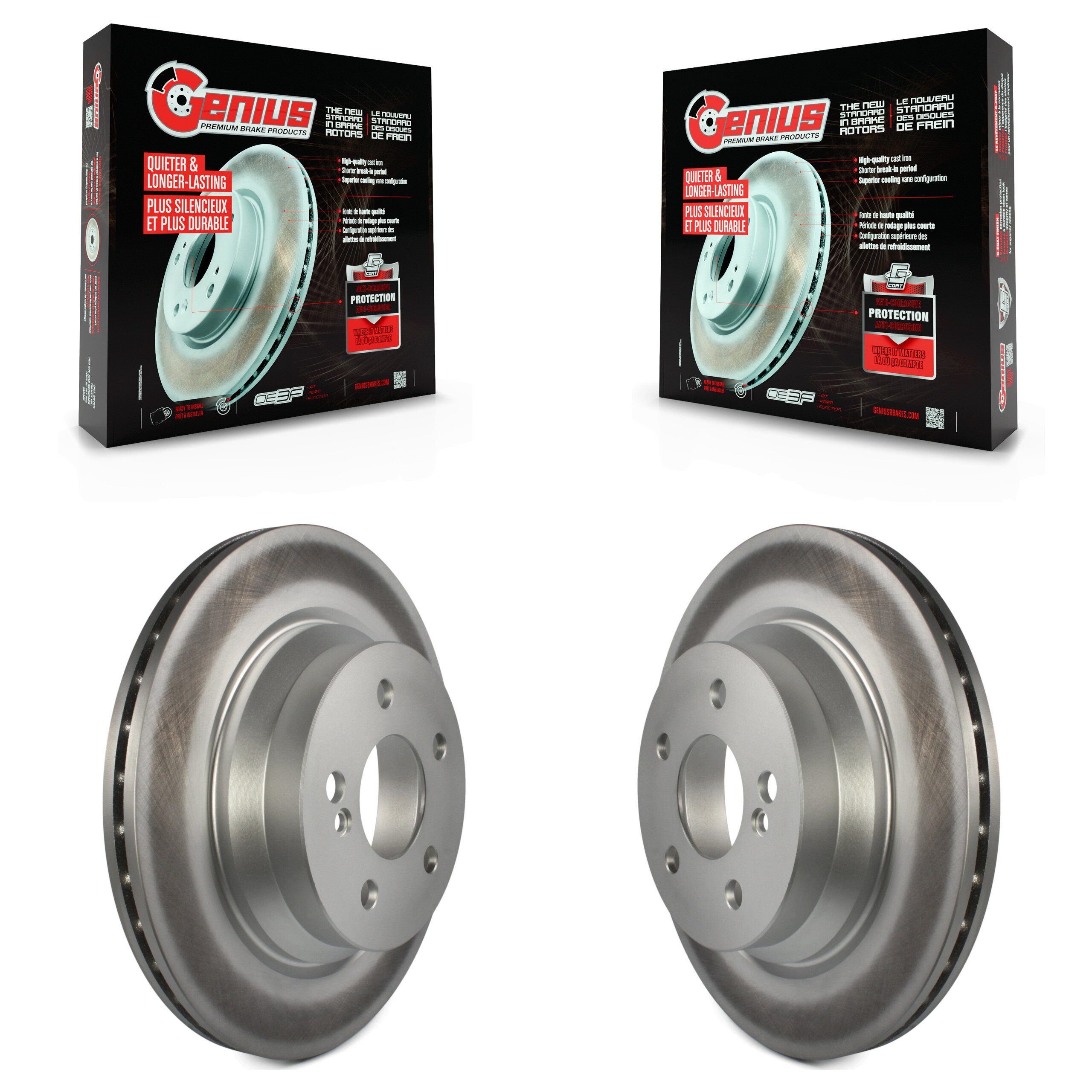 Genius - KG-100542 - Rear Disc Brake Rotor Kits