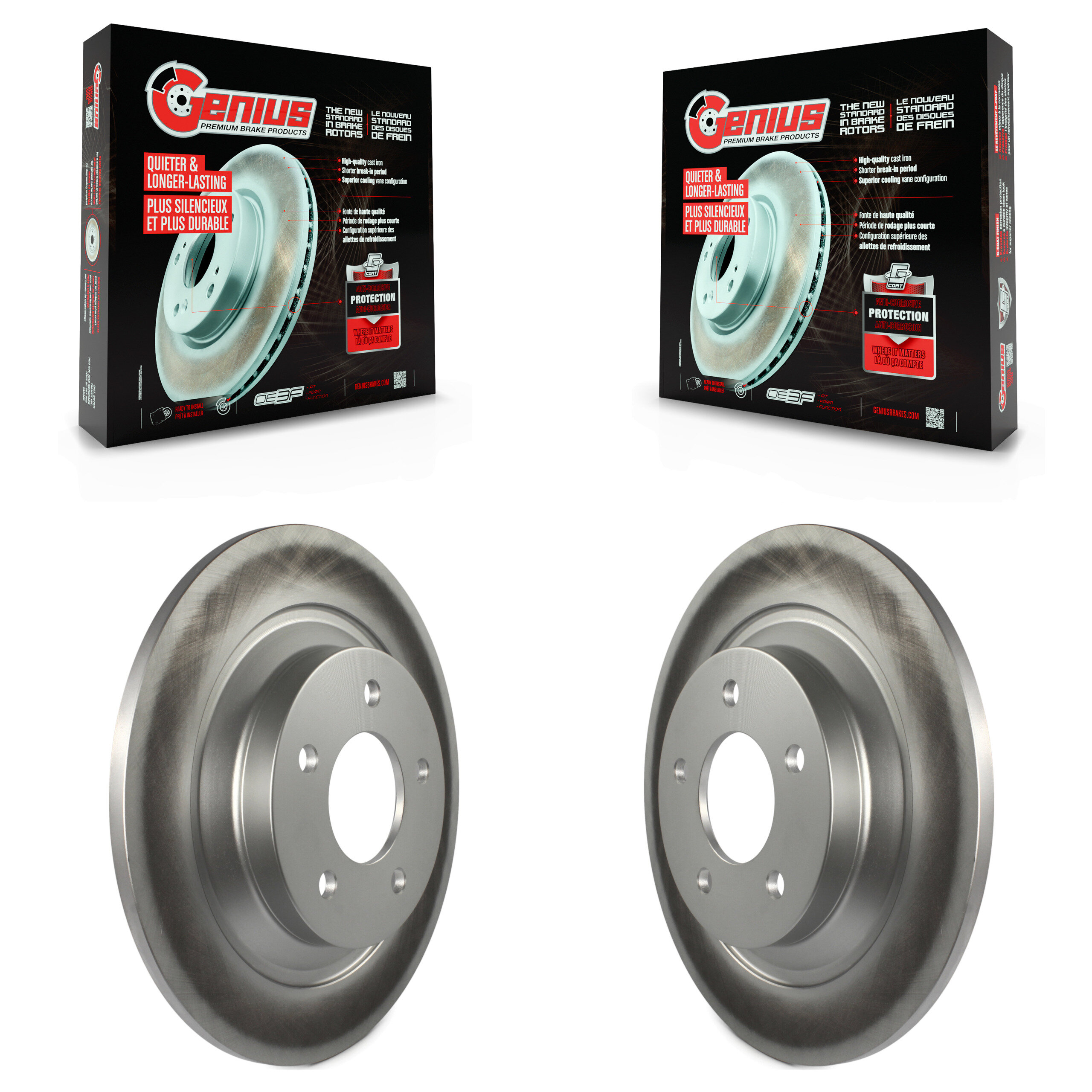 Genius KG-100575 Disc Brake Rotor for 2006-2017 Mazda 5 - Rear