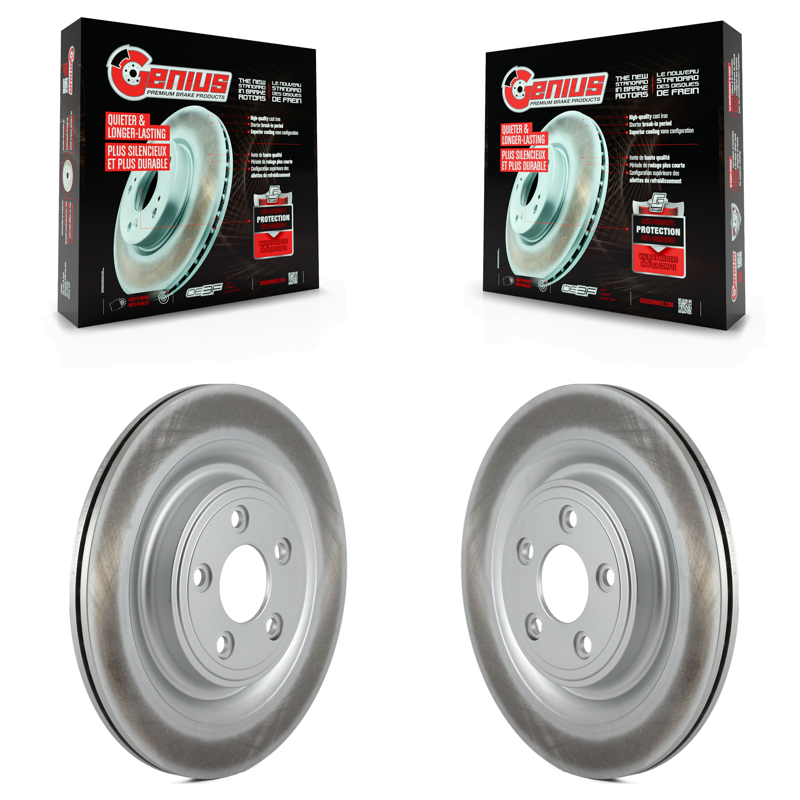 Genius - KG-100608 - Rear Disc Brake Rotor Kits