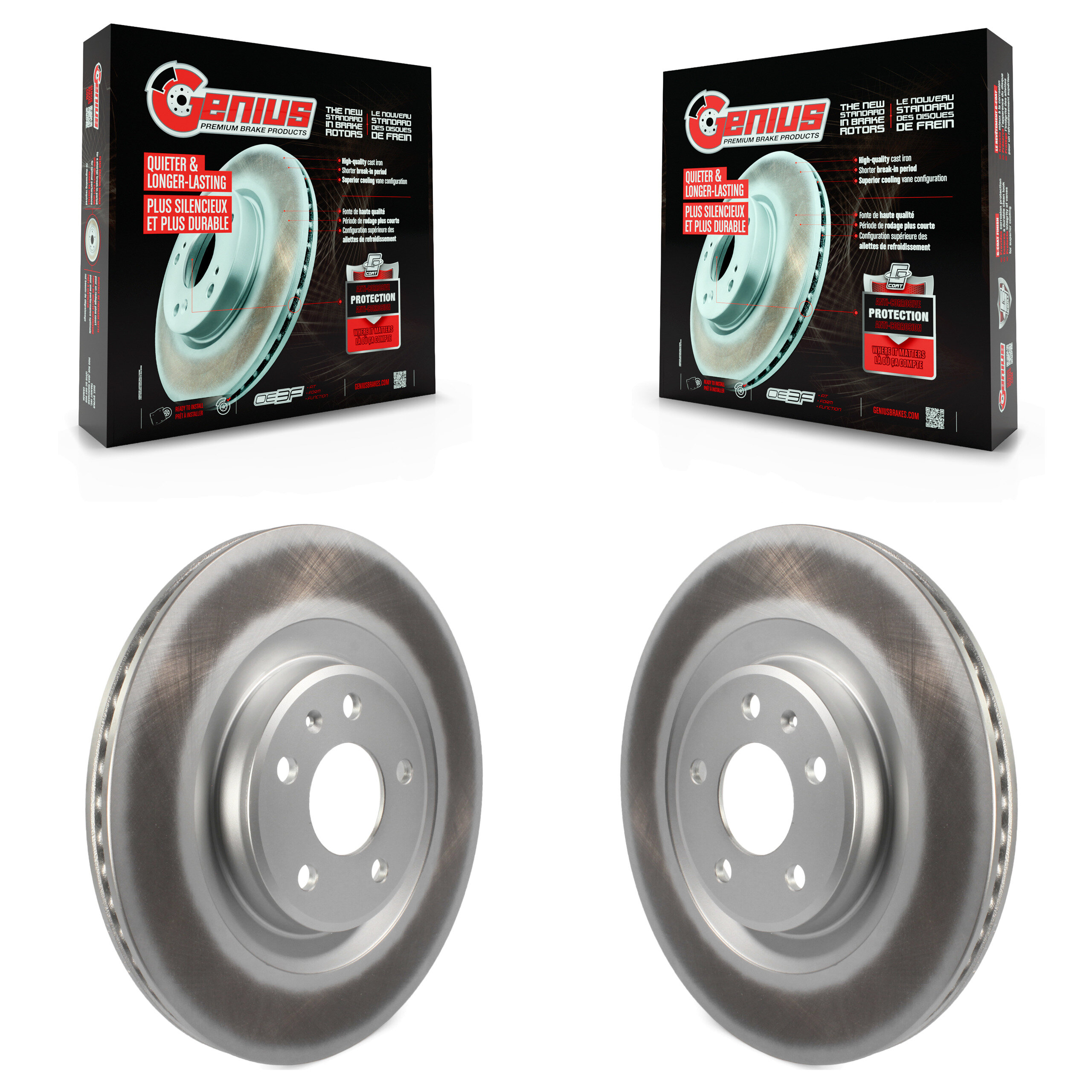 Genius - KG-100636 - Rear Disc Brake Rotor Kits