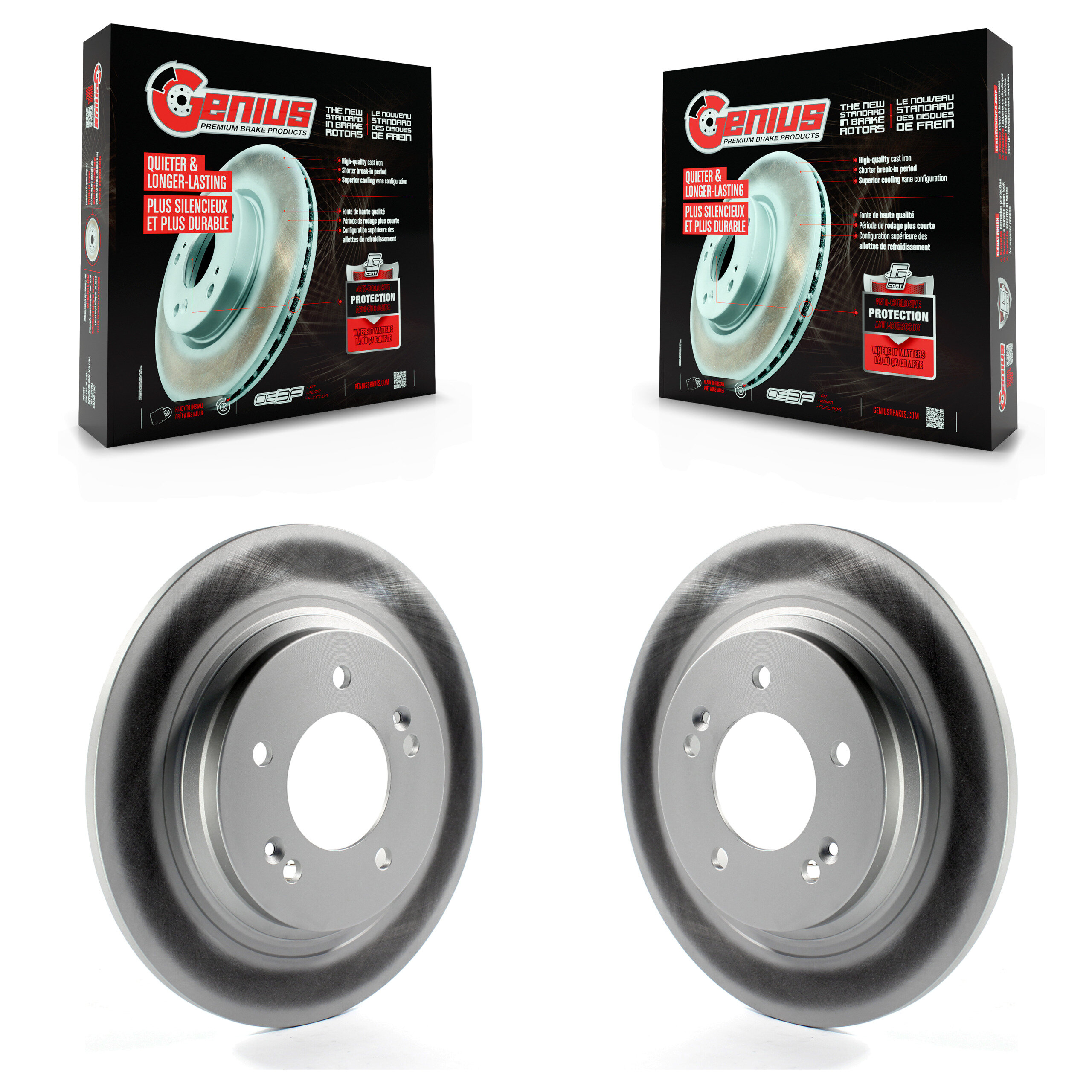 Genius - KG-100655 - Rear Disc Brake Rotor Kits
