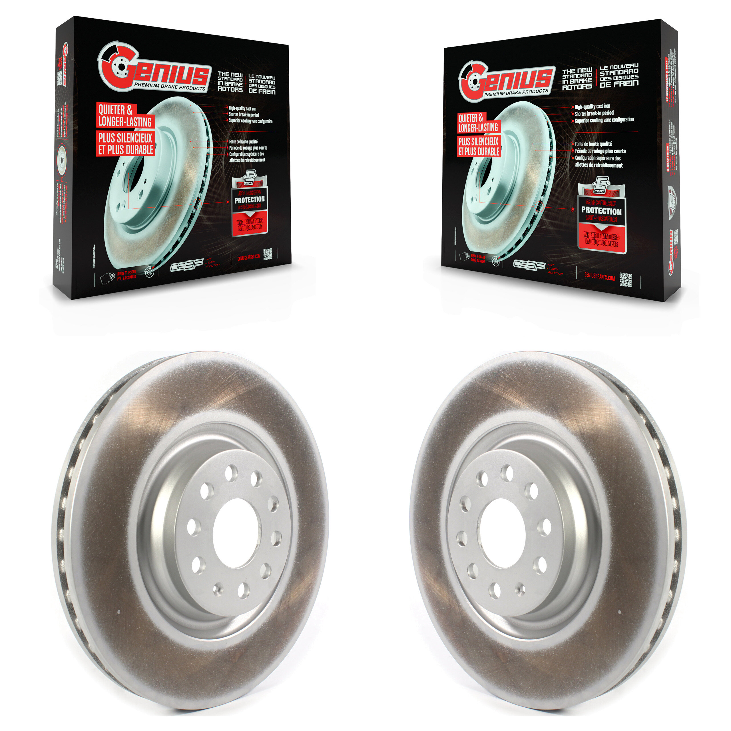 Genius - KG-101328 - Front Disc Brake Rotor Kits