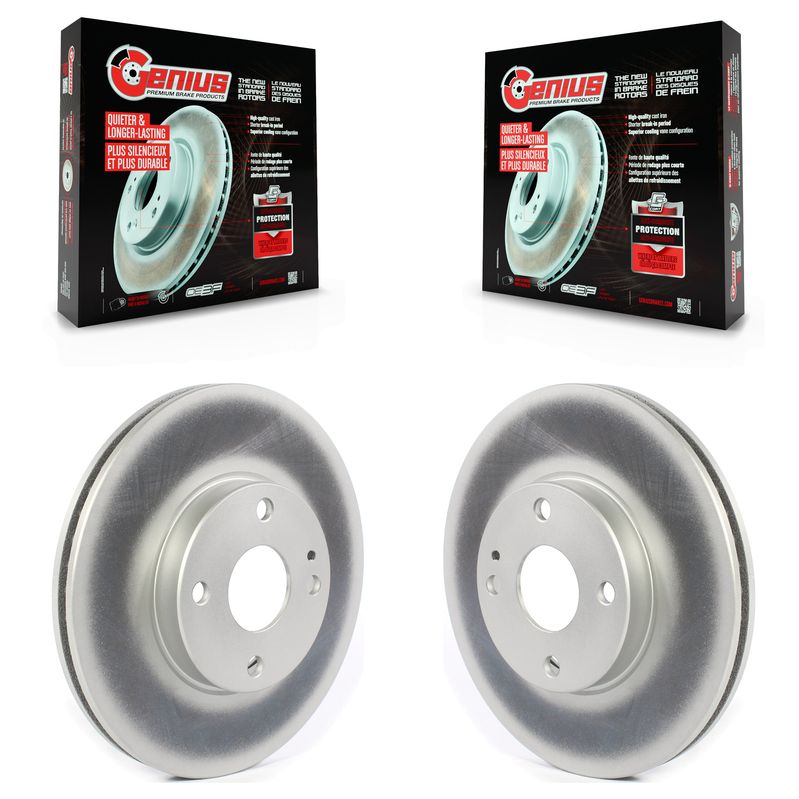 Genius - KG-101330 - Front Disc Brake Rotor Kits