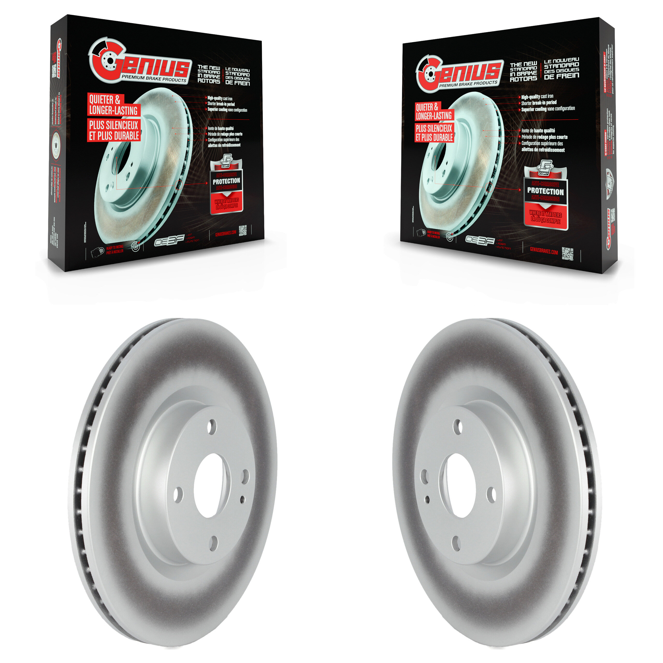 Genius - KG-101600 - Front Disc Brake Rotor Kits