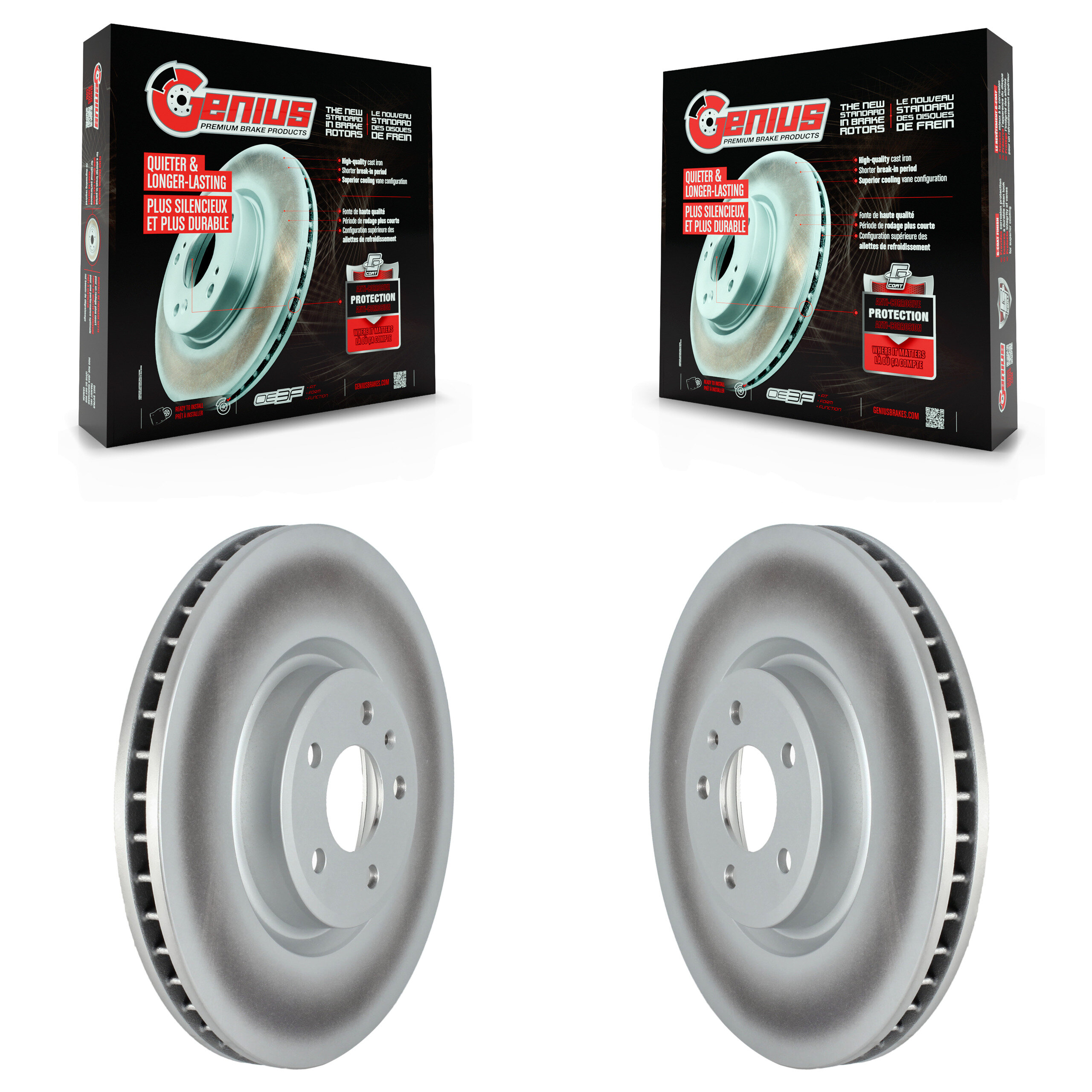Genius - KG-101604 - Front Disc Brake Rotor Kits