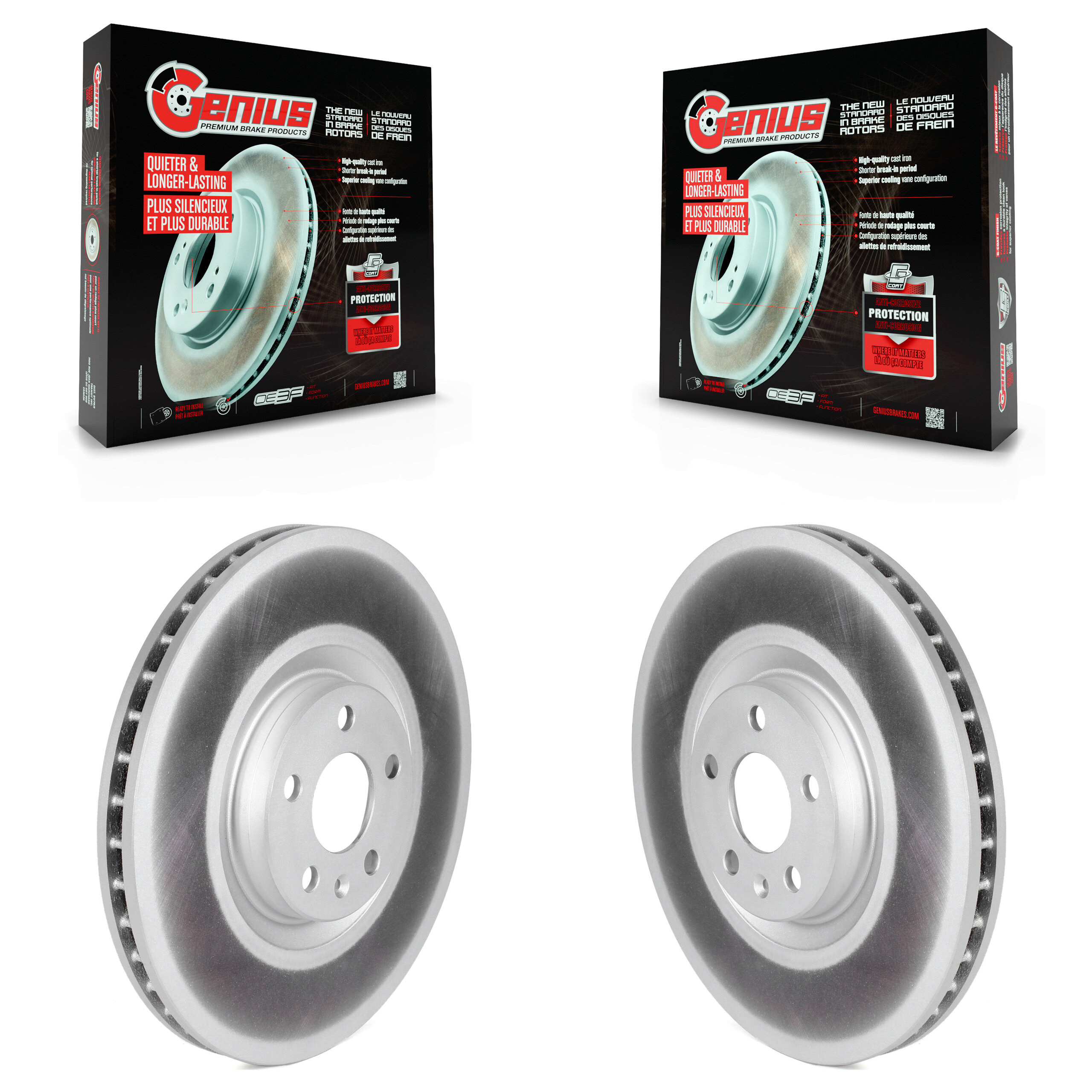 Genius - KG-101609 - Front Disc Brake Rotor Kits