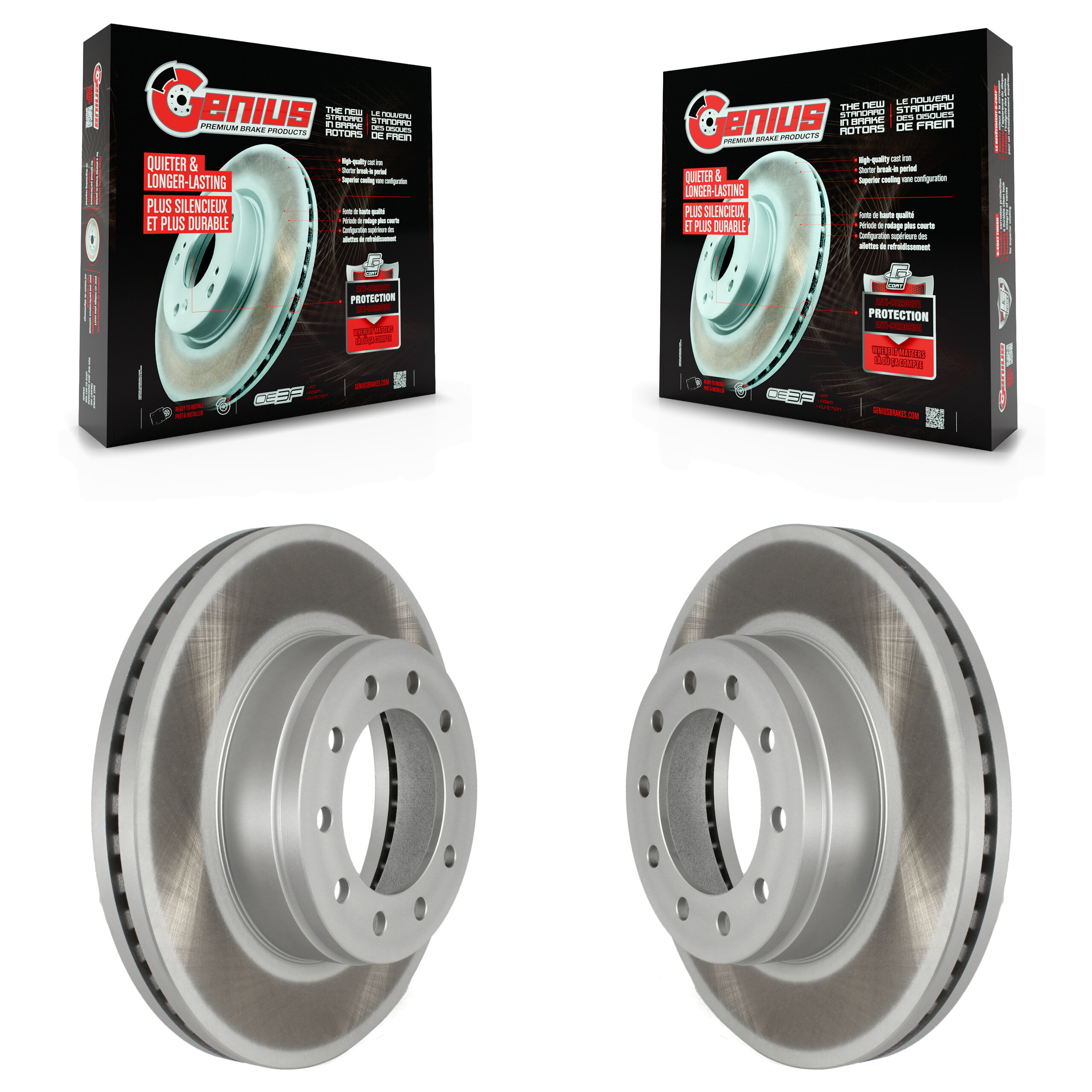 Genius - KG-101625 - Front Disc Brake Rotor Kits