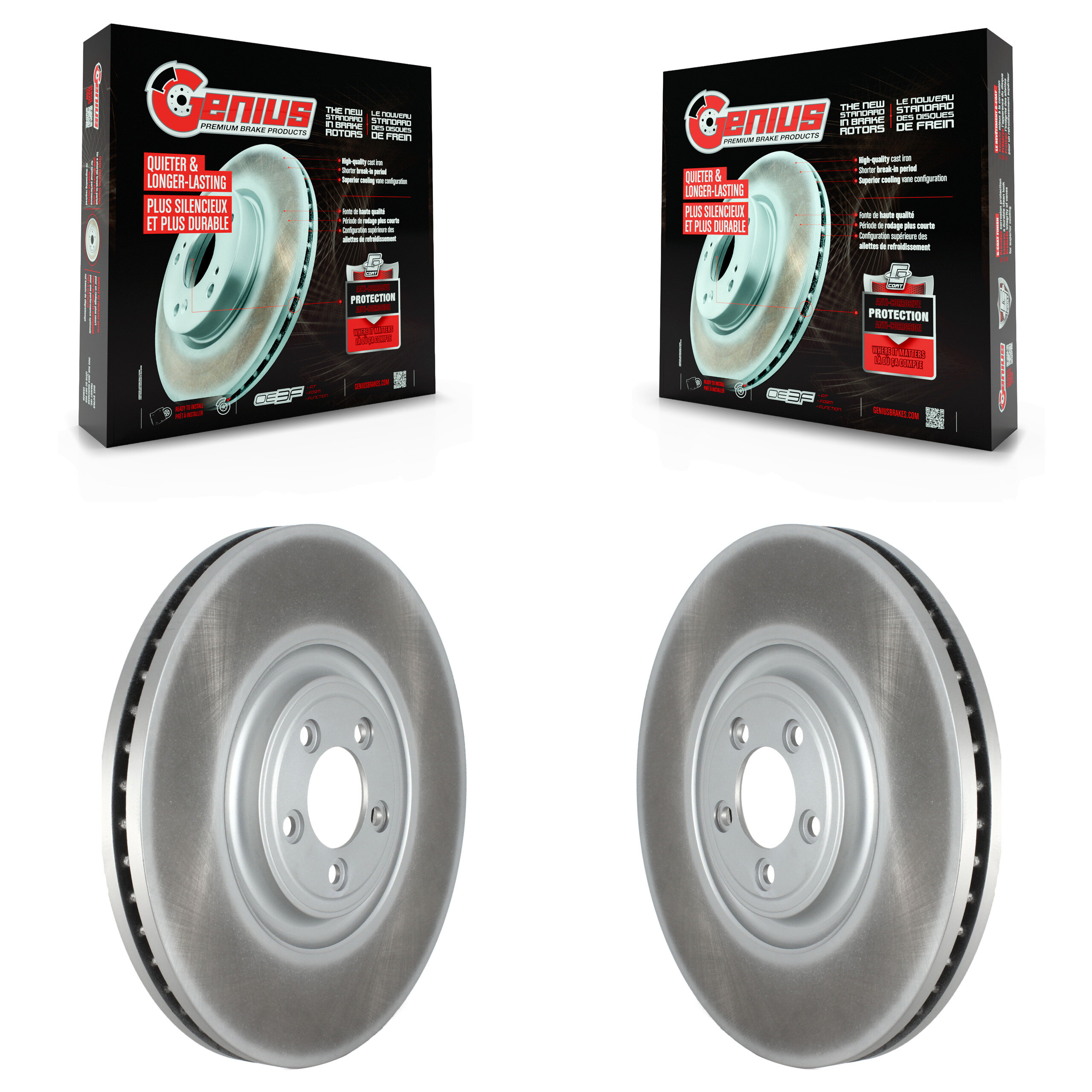 Genius - KG-101626 - Front Disc Brake Rotor Kits
