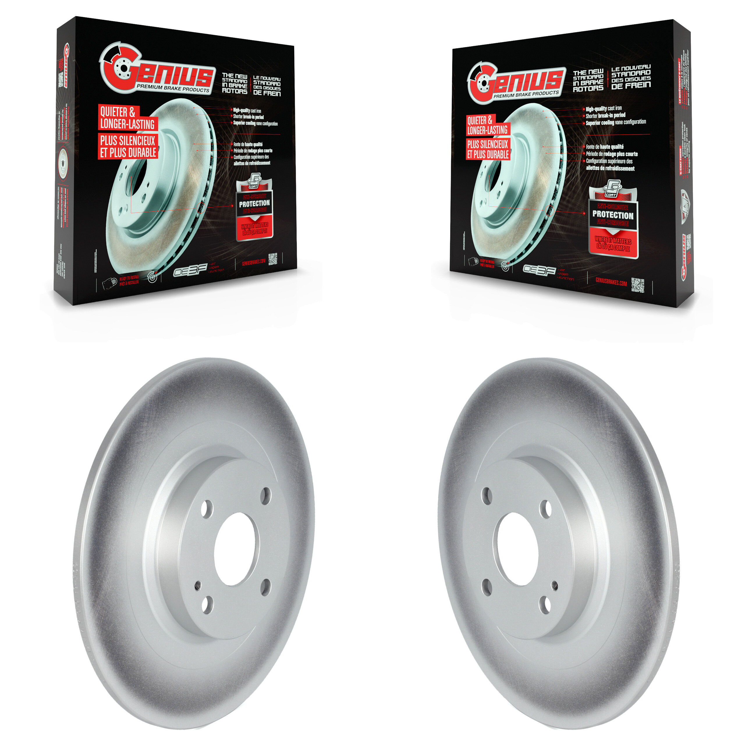 Genius - KG-101636 - Rear Disc Brake Rotor Kits