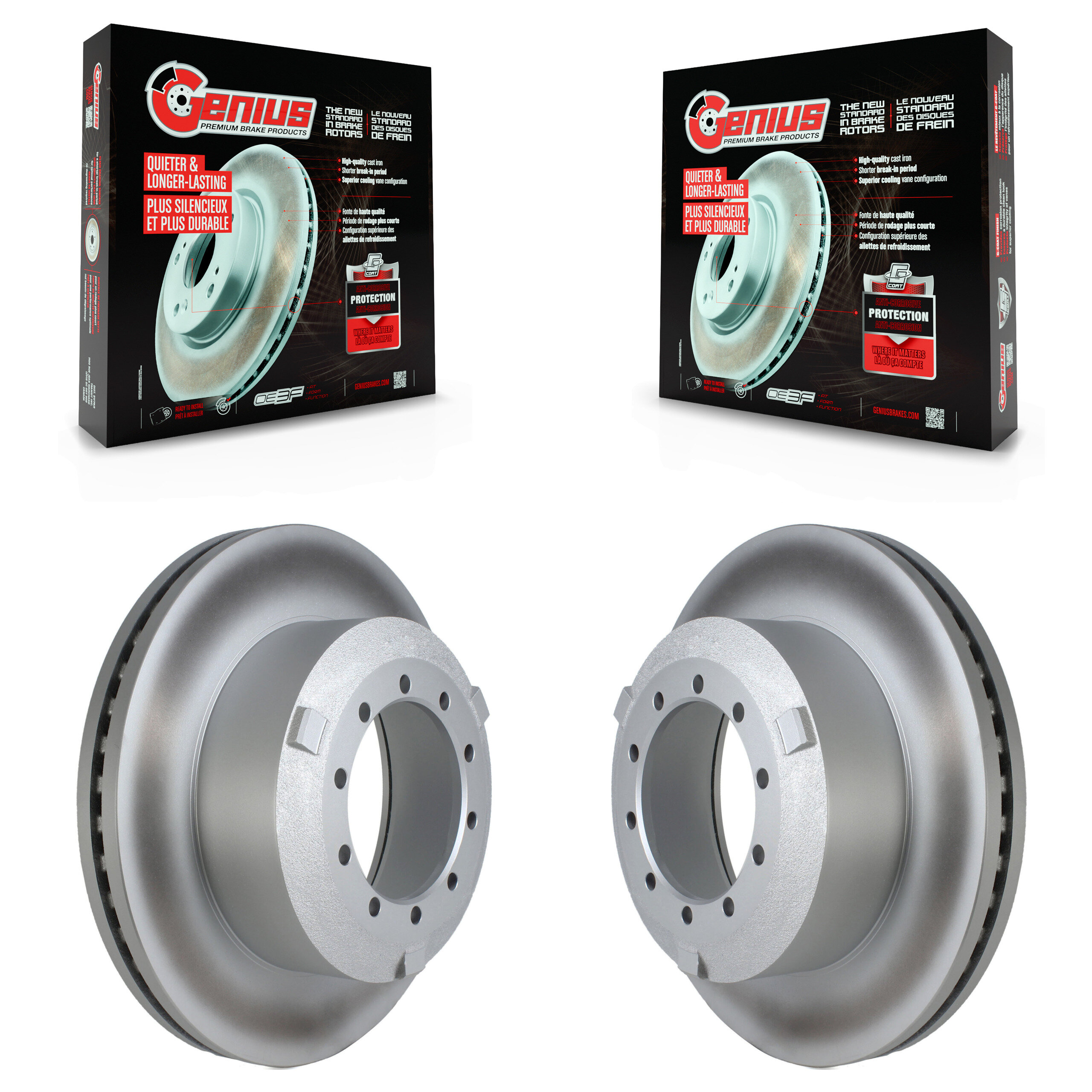 Genius - KG-101663 - Rear Disc Brake Rotor Kits