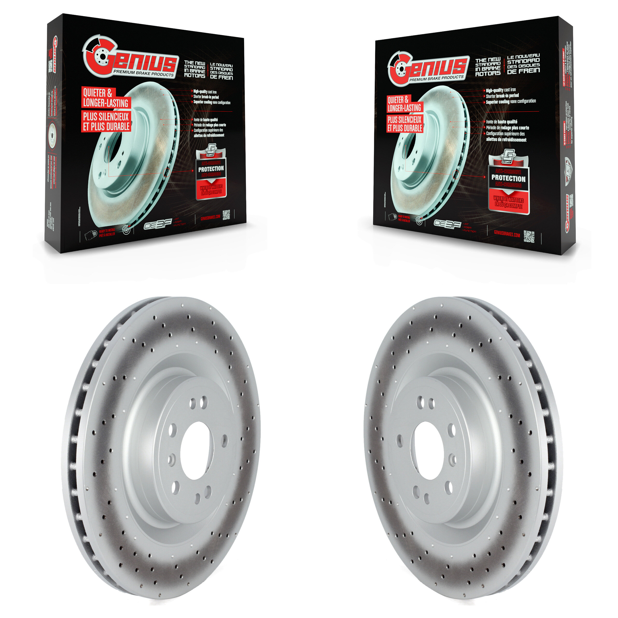 Genius - KG-101714 - Front Disc Brake Rotor Kits
