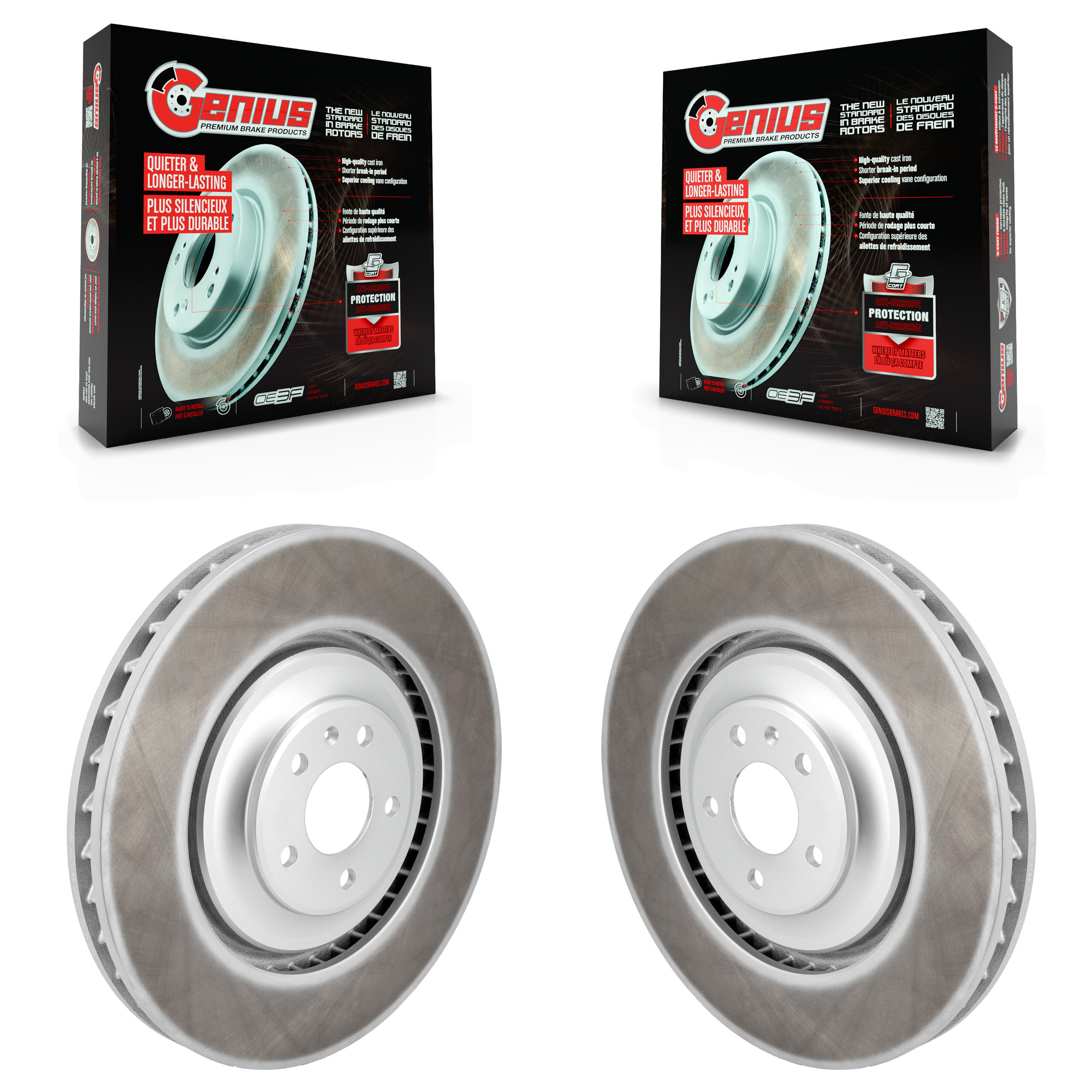 Genius - KG-101789 - Front Disc Brake Rotor Kits
