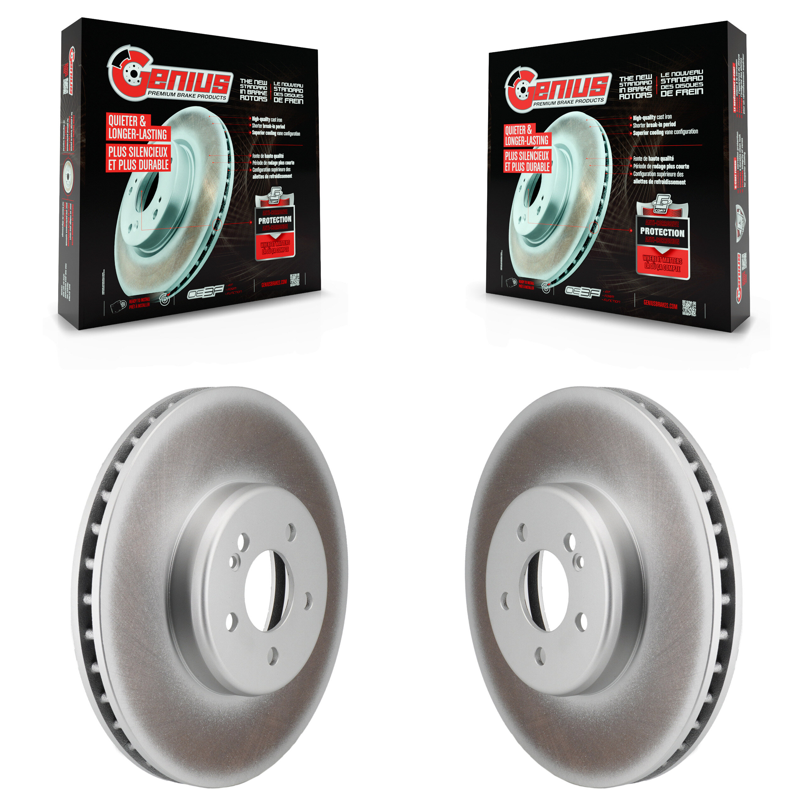 Genius - KG-101791 - Front Disc Brake Rotor Kits
