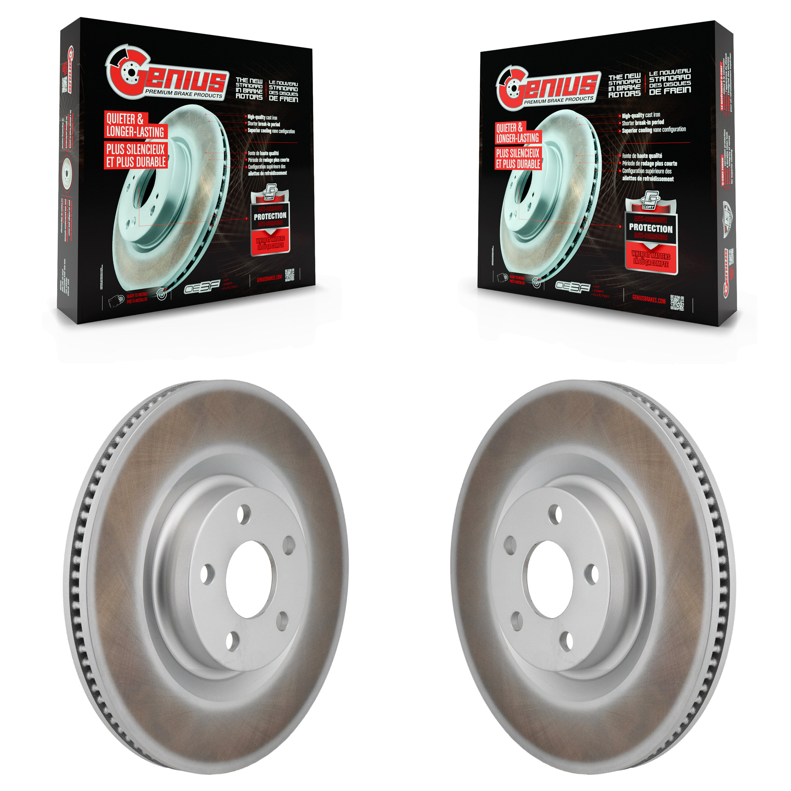 Genius - KG-101860 - Front Disc Brake Rotor Kits
