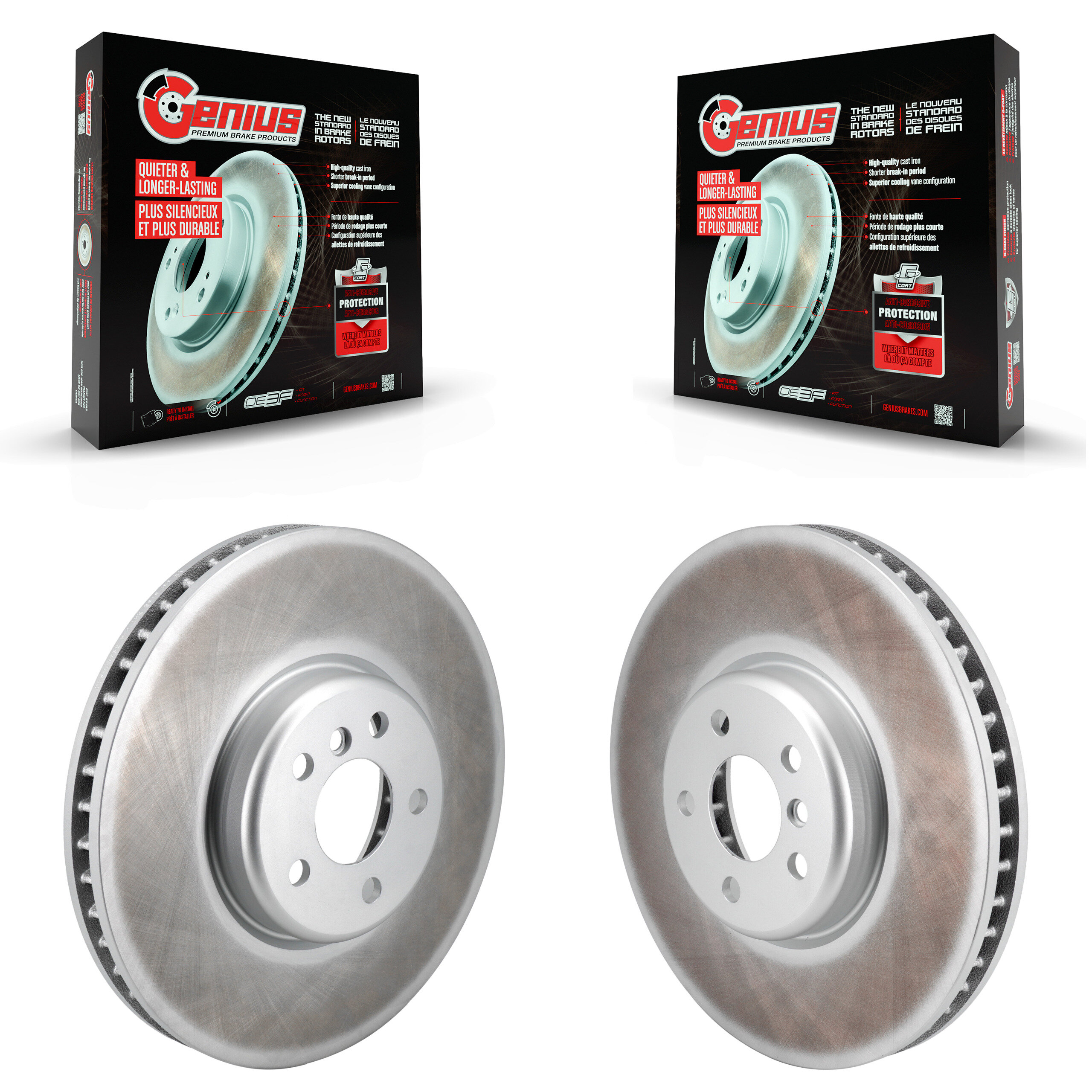 Genius - KG-101874 - Front Disc Brake Rotor Kits