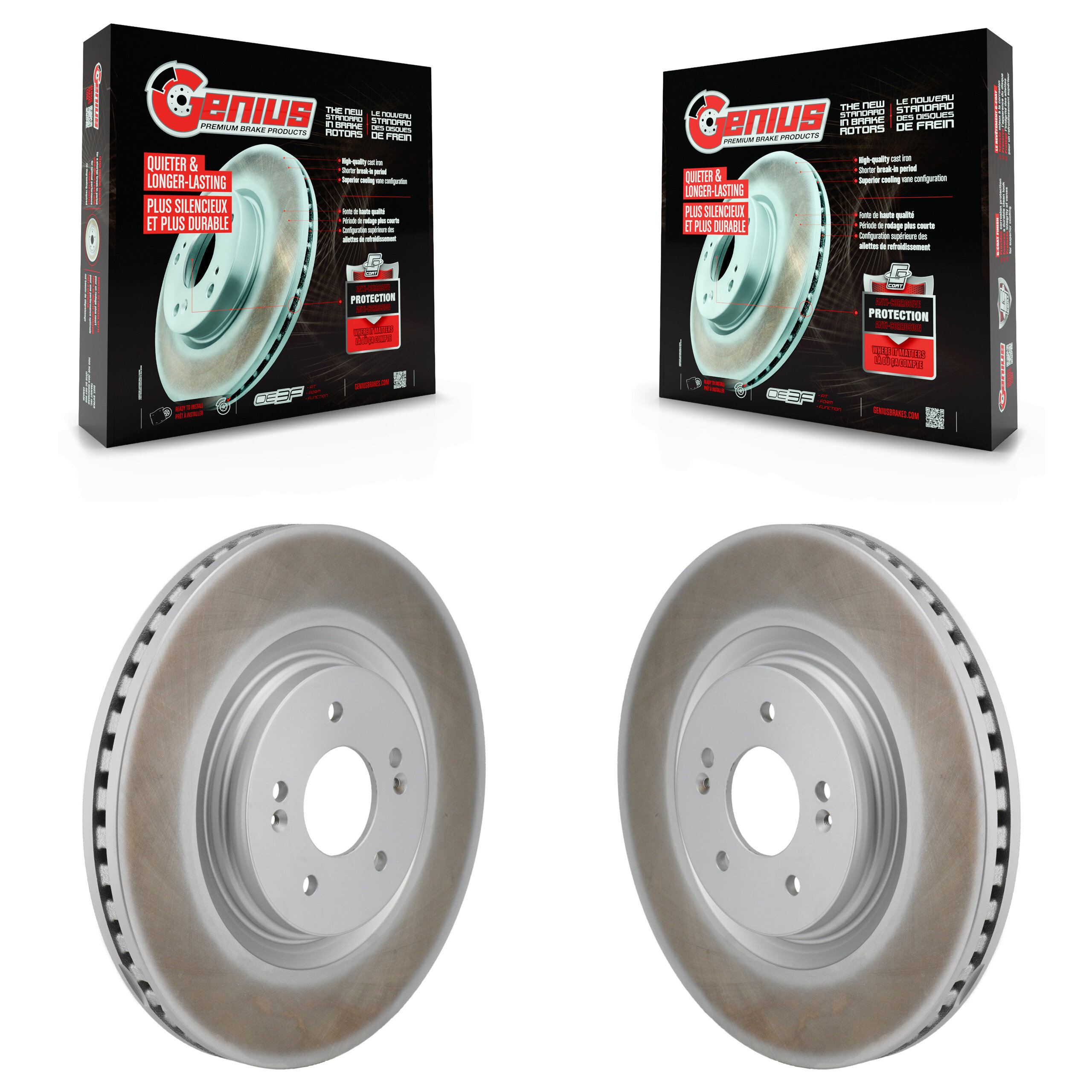 Genius - KG-101973 - Front Disc Brake Rotor Kits
