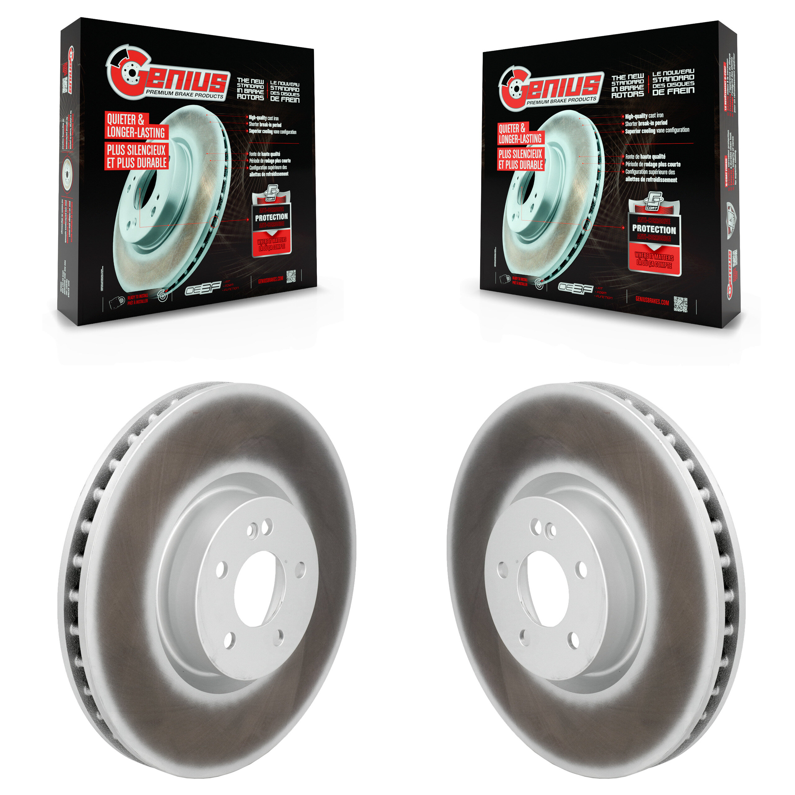 Genius - KG-101976 - Front Disc Brake Rotor Kits