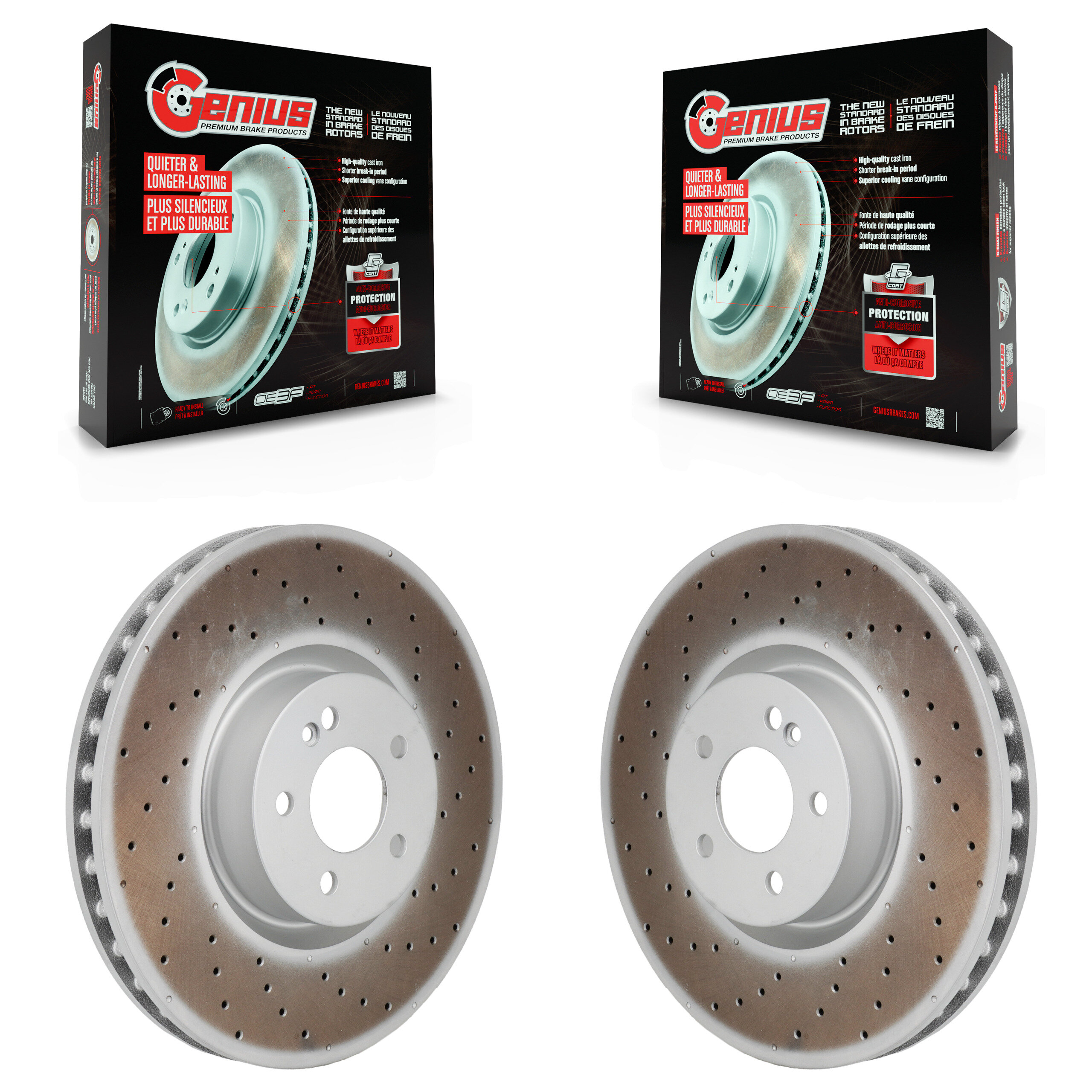 Genius - KG-101977 - Front Disc Brake Rotor Kits