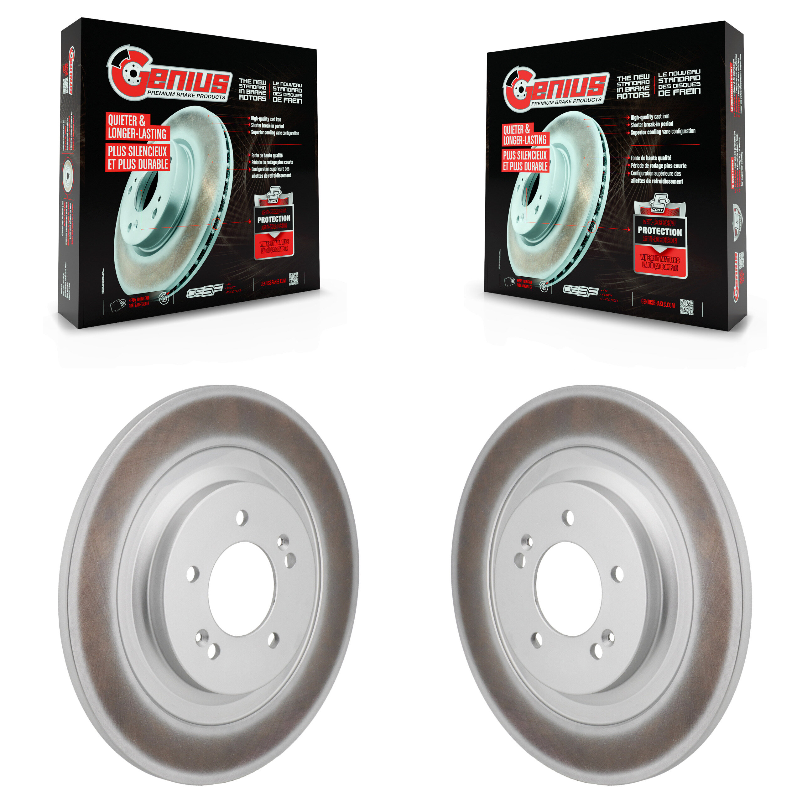 Genius - KG-101996 - Rear Disc Brake Rotor Kits