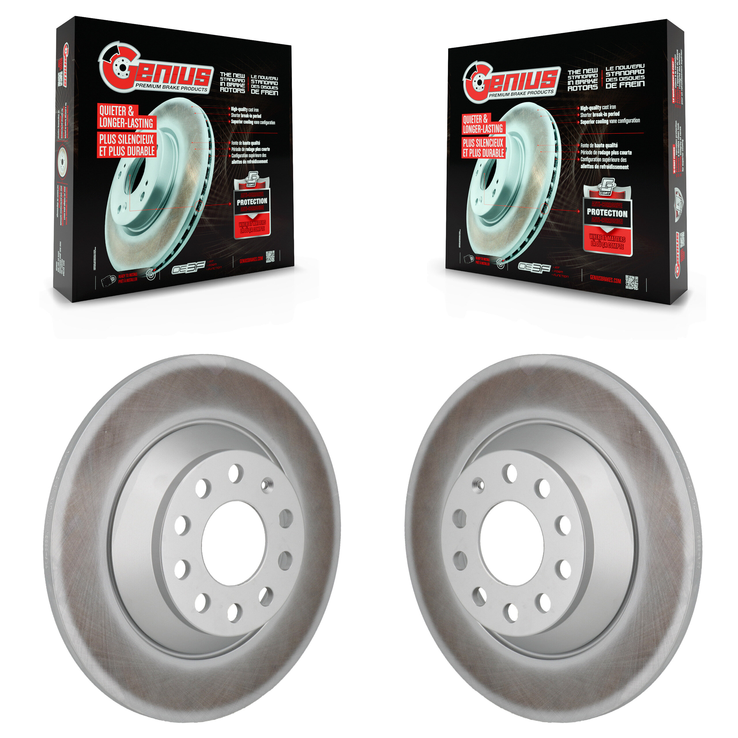 Genius KG-102019 Disc Brake Rotor for 2015-2022 Mercedes-Benz C300 - Rear