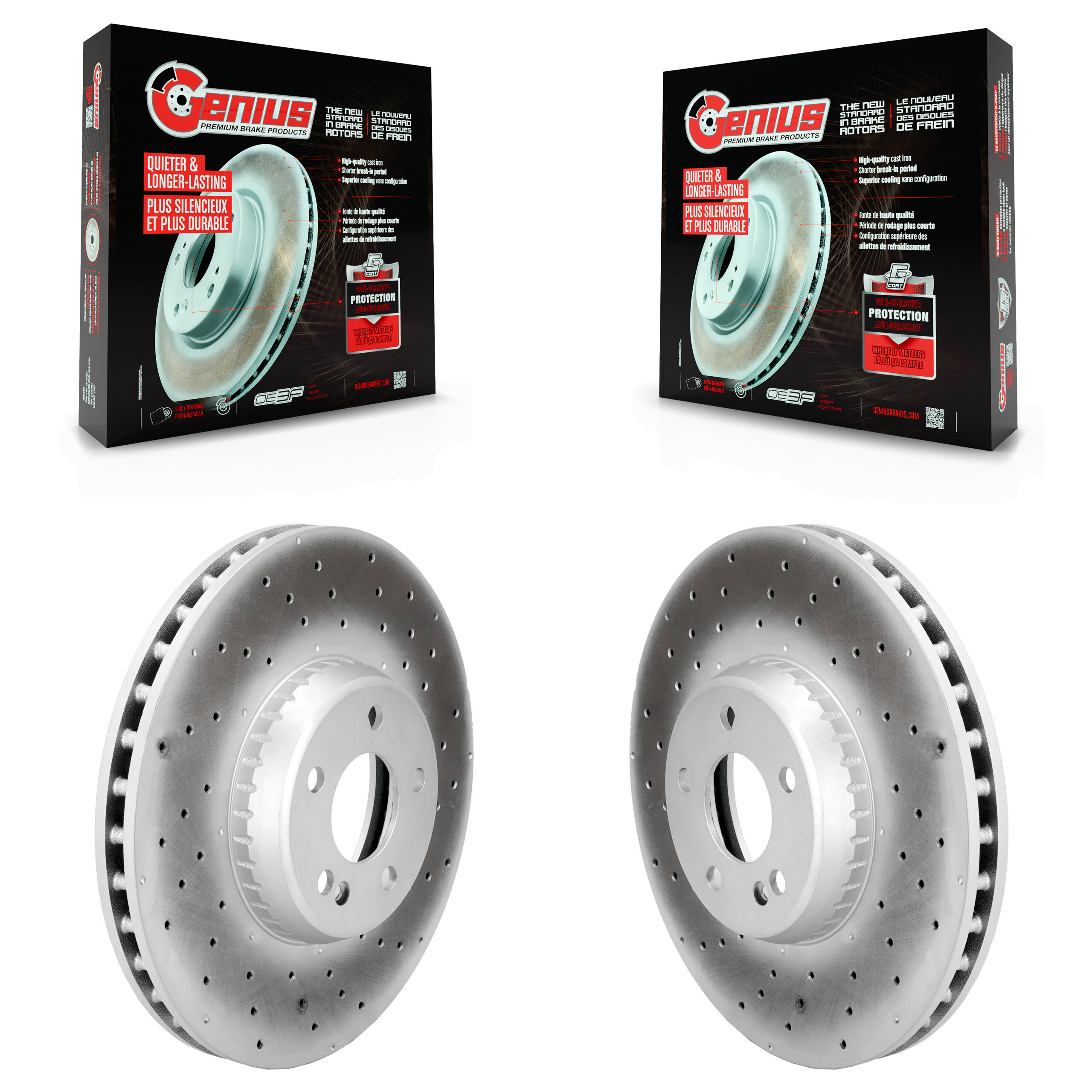 Genius - KG-102049 - Front Disc Brake Rotor Kits