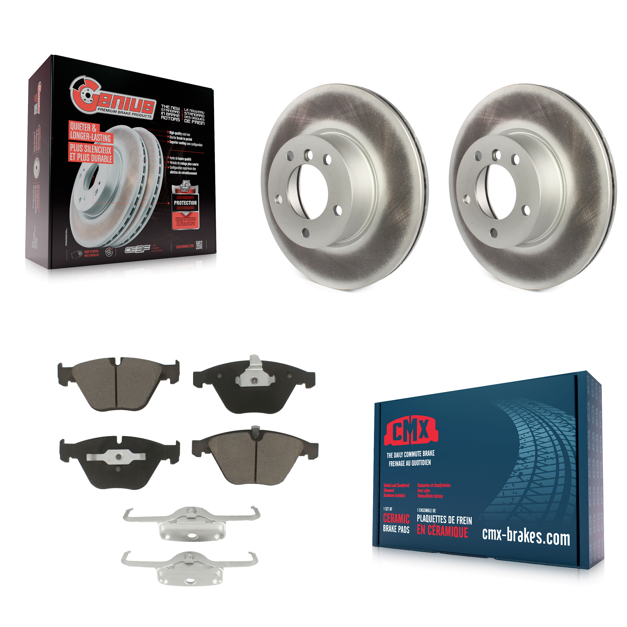 Transit Auto KGC-100090 Disc Brake Kit for 2008-2015 BMW X1, BMW 328i and More - Front