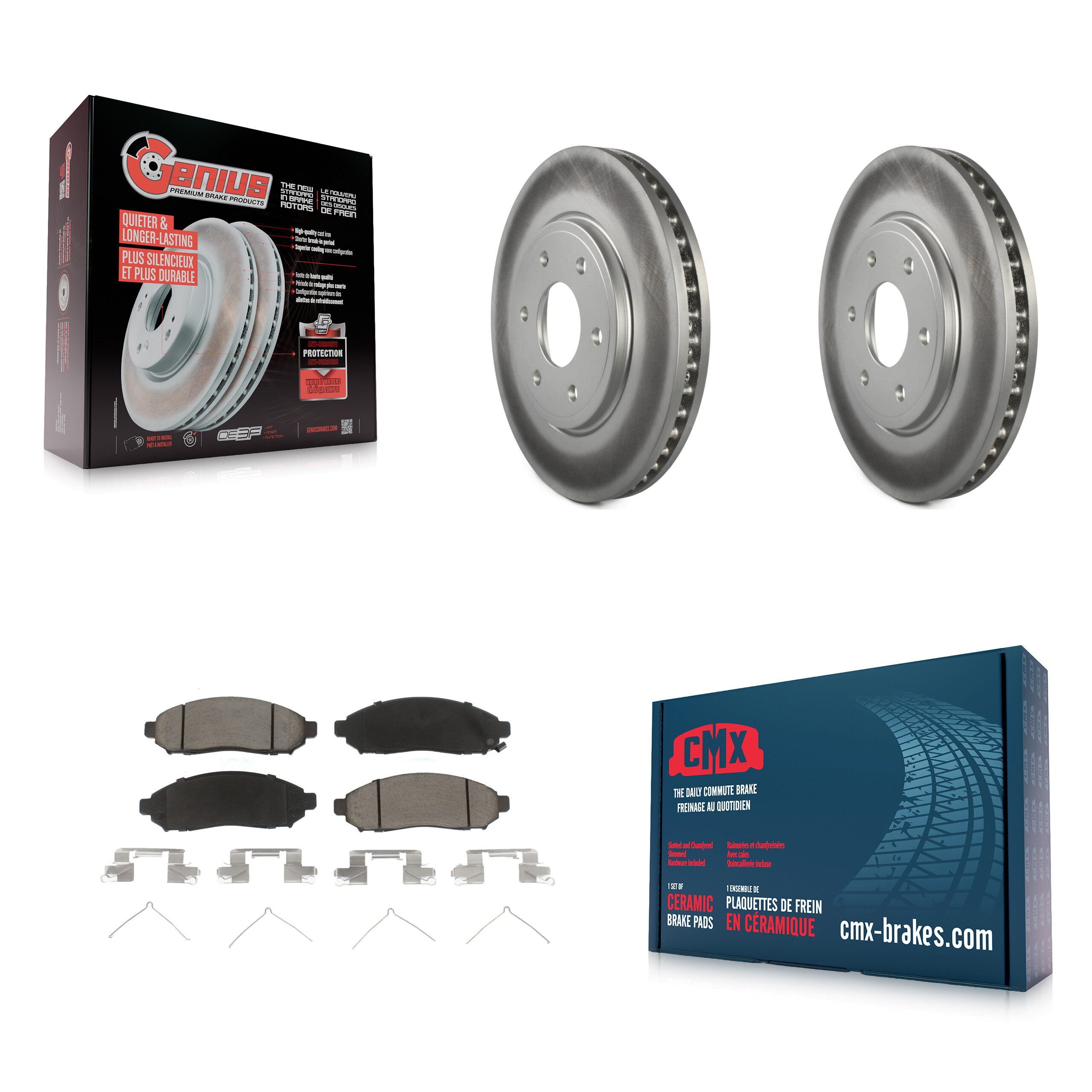 Transit Auto KGC-100202 Disc Brake Kit for 2005-2019 Suzuki Equator, Nissan Frontier