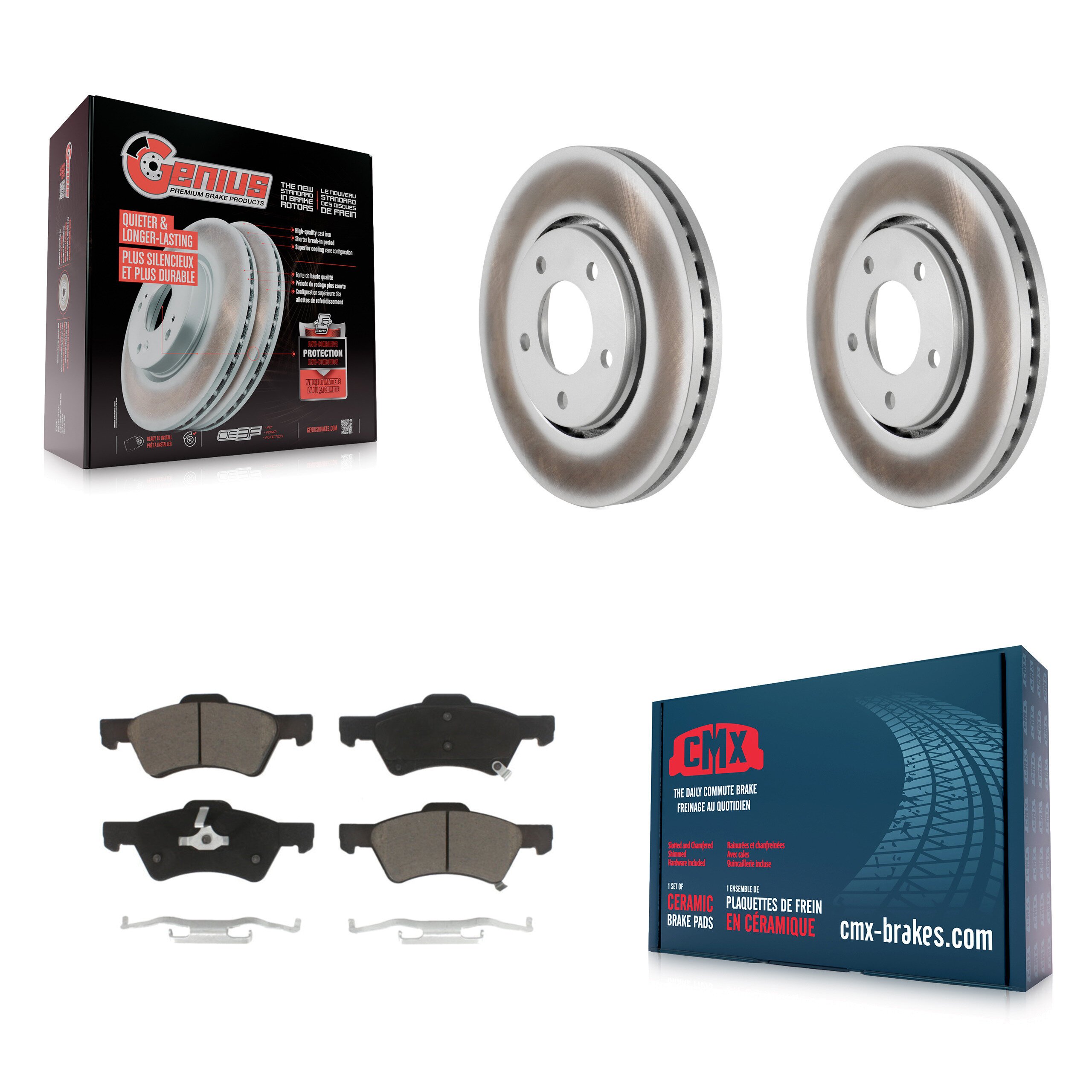Transit Auto KGC-100539 Disc Brake Kit for 2002-2004 Dodge Caravan, Chrysler Voyager - Front
