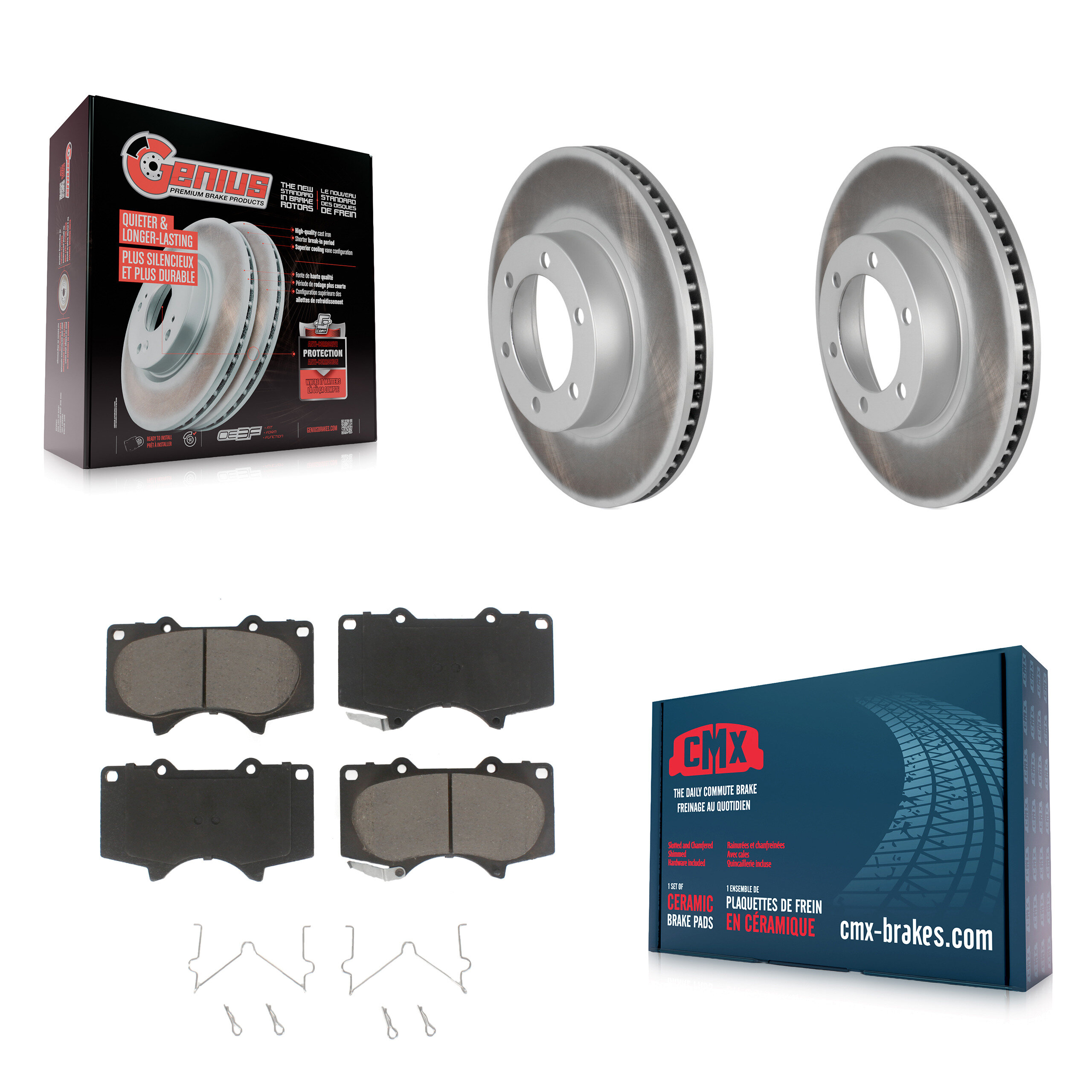 Transit Auto KGC-100564 Disc Brake Kit for 2003-2009 Toyota 4Runner, Lexus GX470 - Front