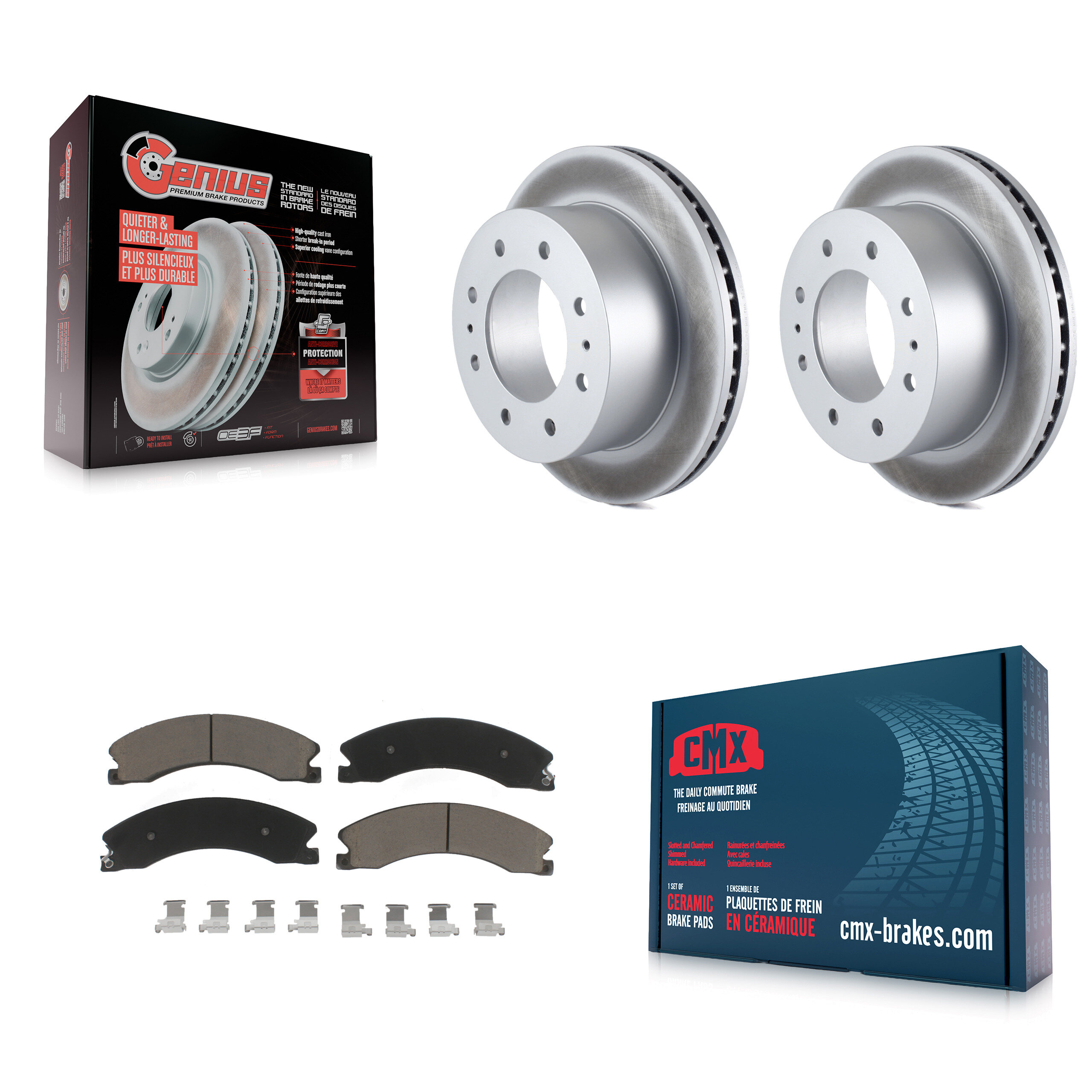 Transit Auto KGC-101464 Disc Brake Kit for 2011-2019 Chevrolet Suburban 3500 HD, Chevrolet Silverado 2500 HD and More - Rear