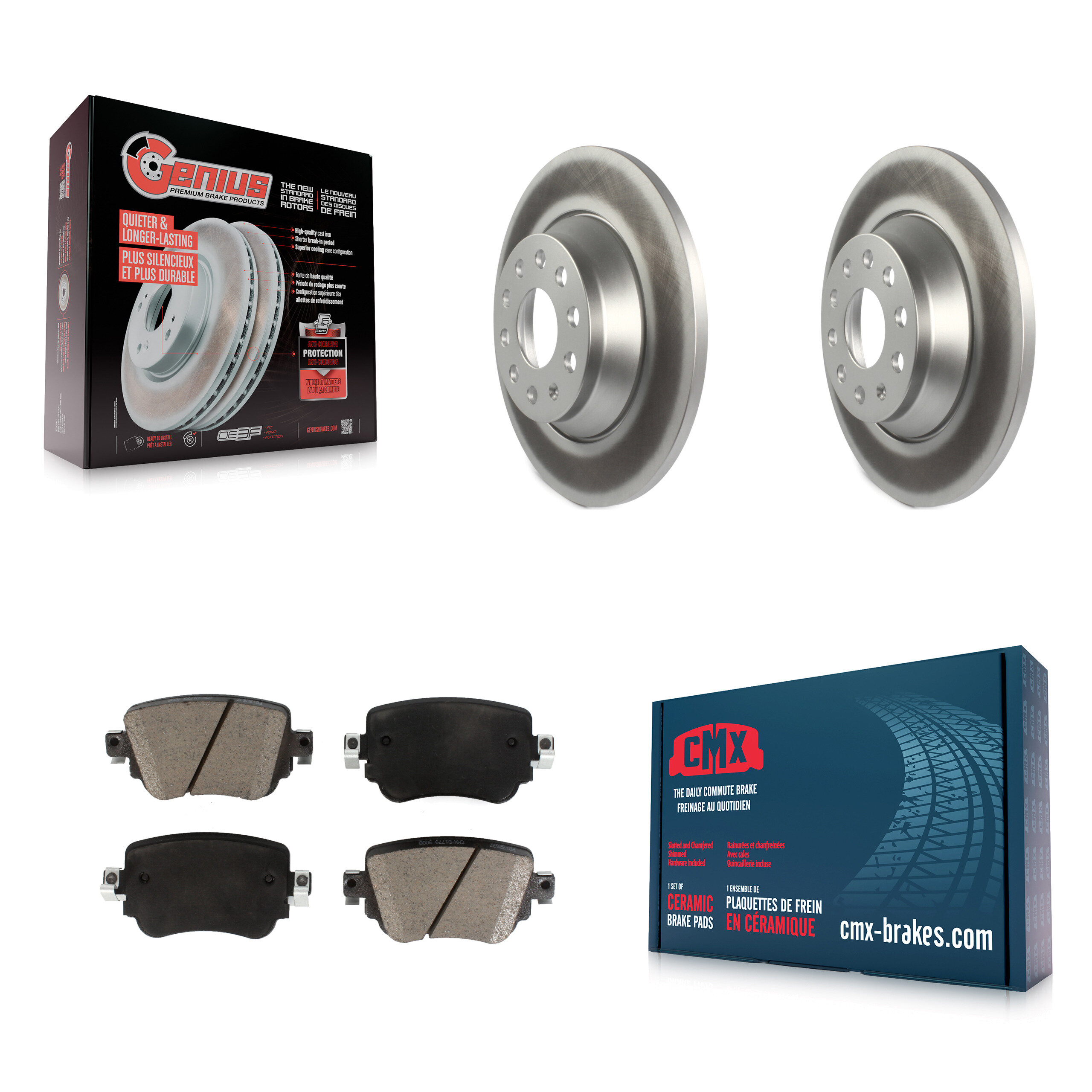 Transit Auto KGC-101478 Disc Brake Kit for 2016-2018 Audi Q3, Audi Q3 Quattro - Rear