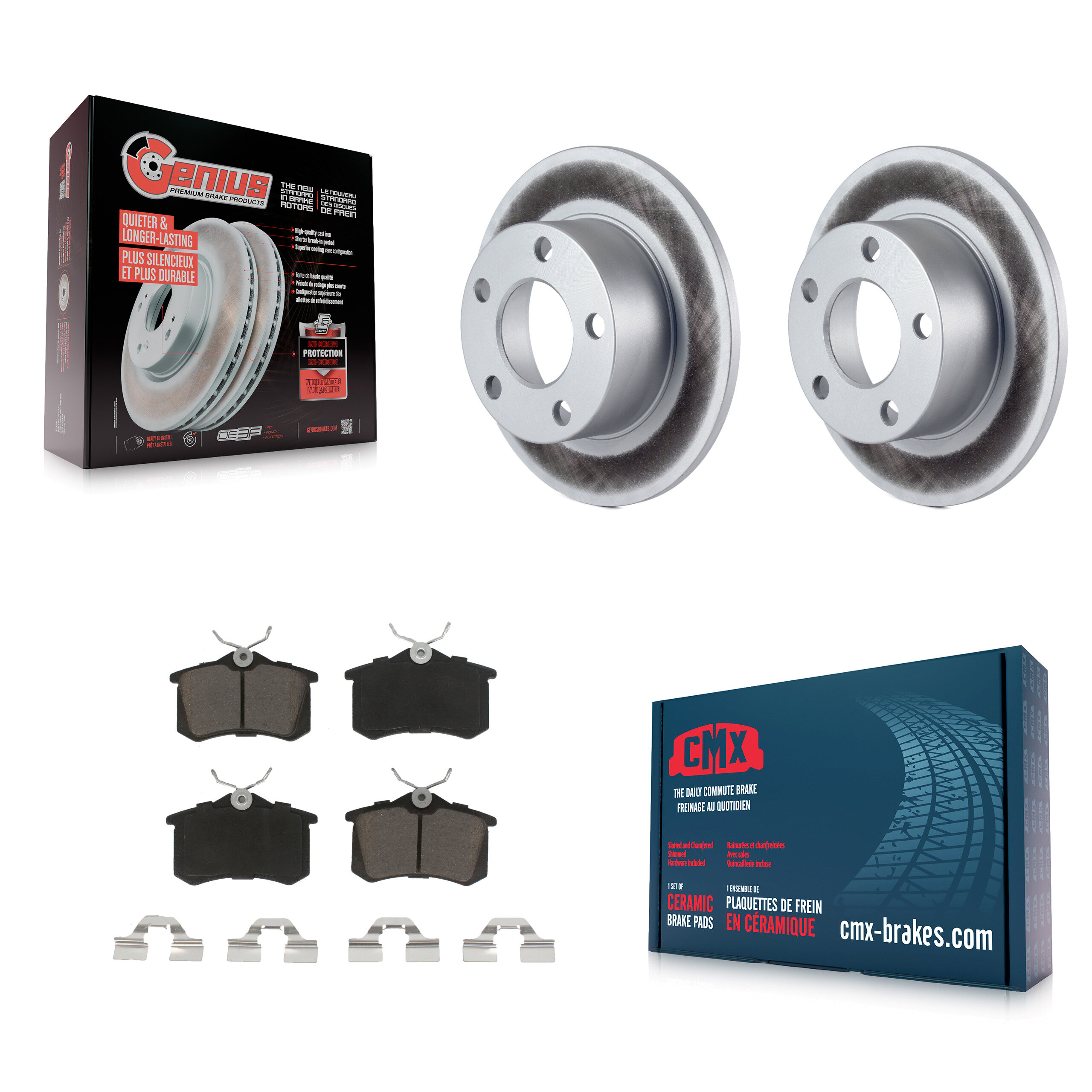 Transit Auto KGC-101614 Disc Brake Kit for 1997-2003 Audi A6, Volkswagen Passat - Rear