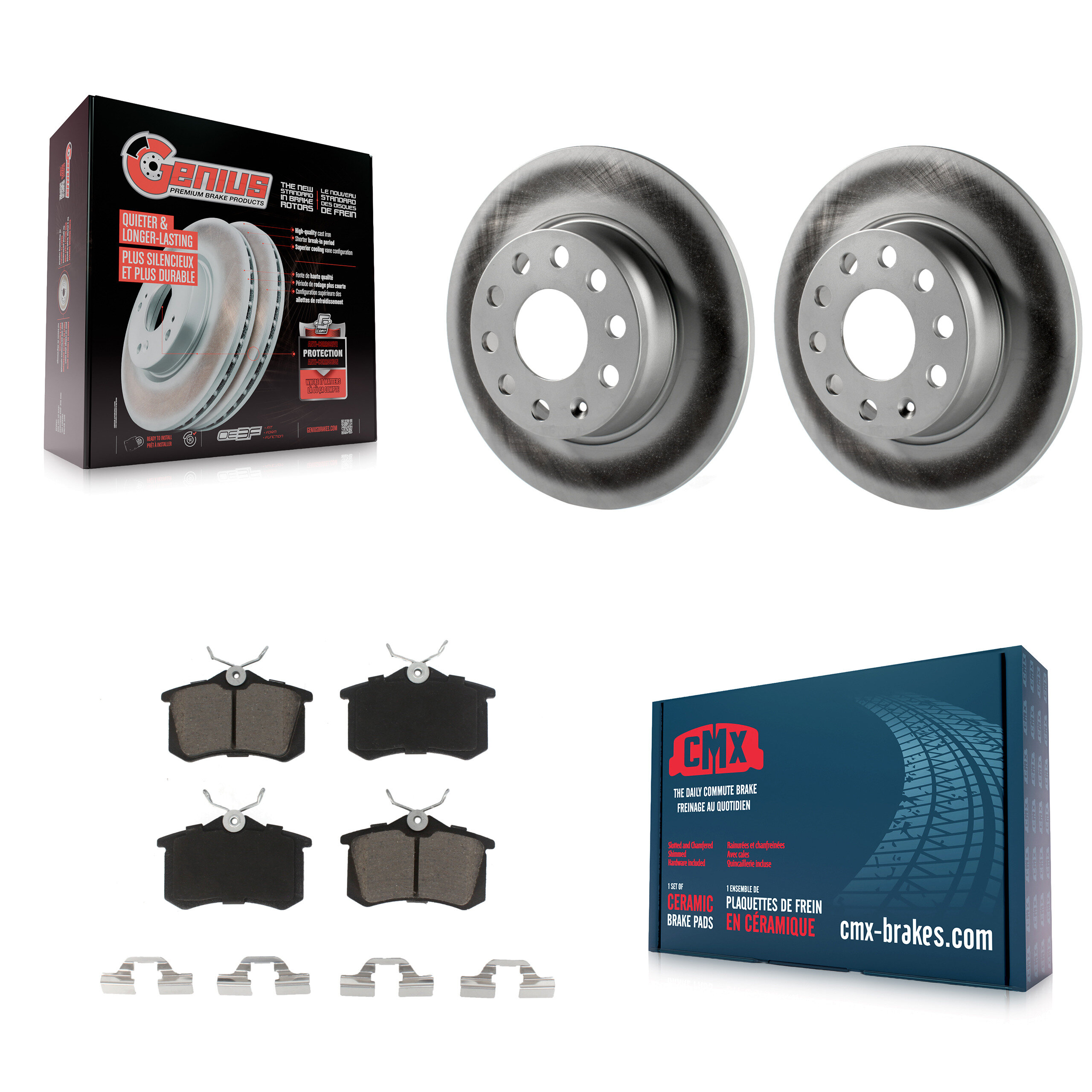 Transit Auto KGC-101750 Disc Brake Kit for 2010-2013 Audi A3 - Rear