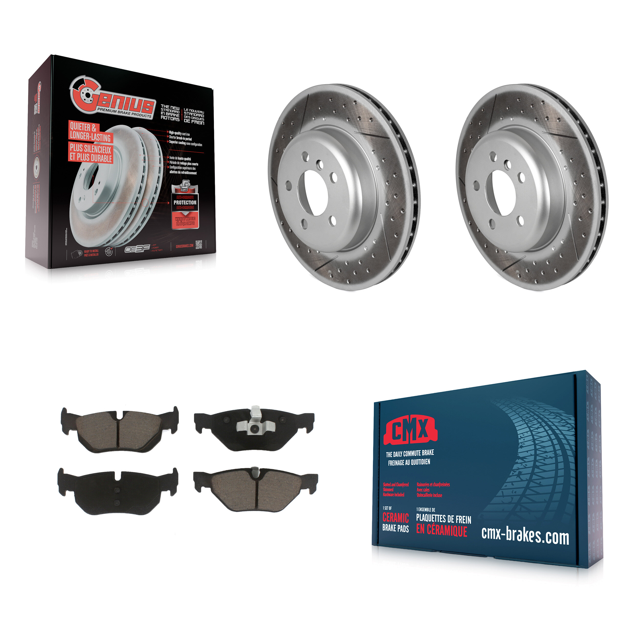 Transit Auto KGC-102177 Disc Brake Kit for 2013 BMW 328i xDrive - Rear