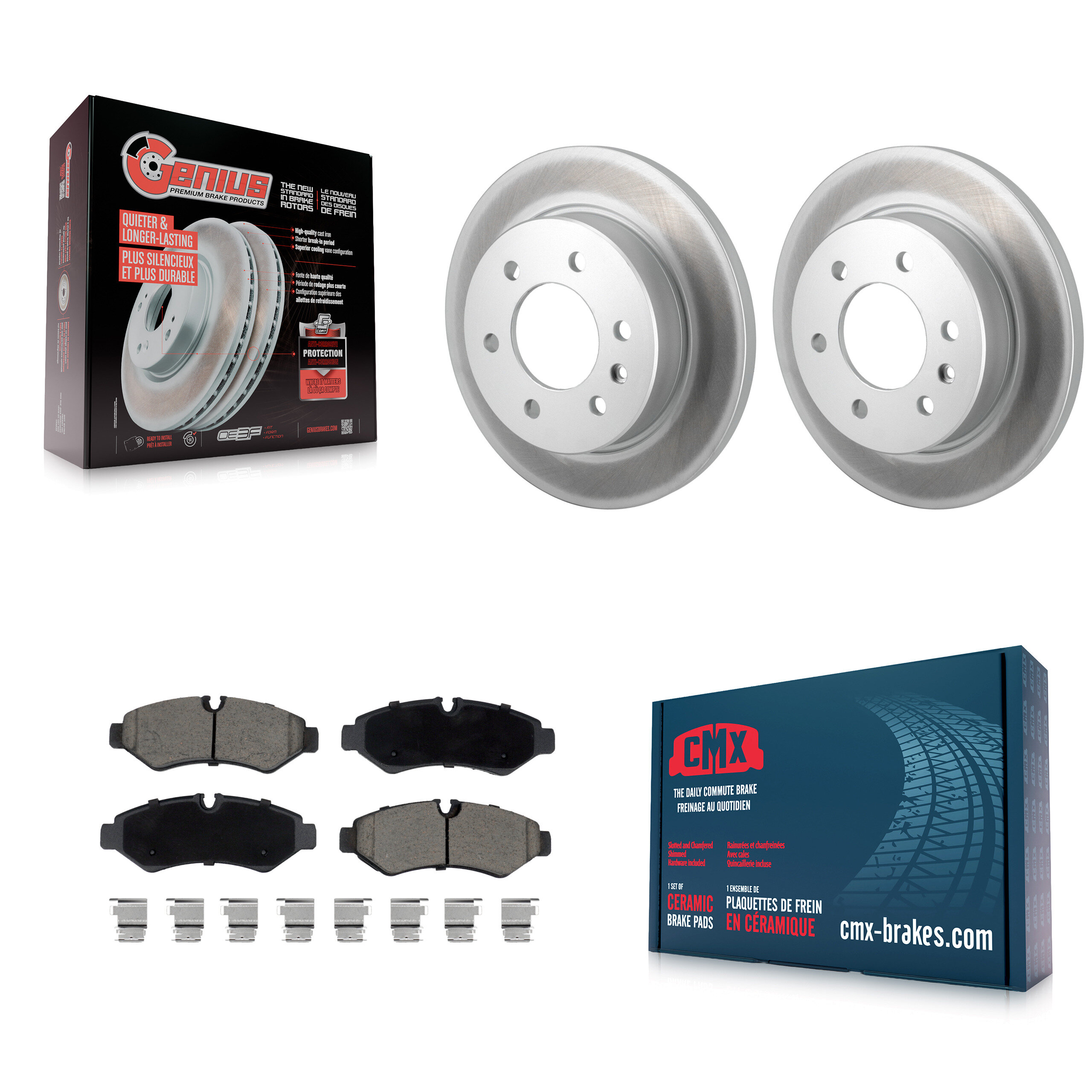 Transit Auto KGC-102618 Disc Brake Kit for 2019-2024 Mercedes-Benz Sprinter 1500, Freightliner Sprinter 2500 and More - Rear