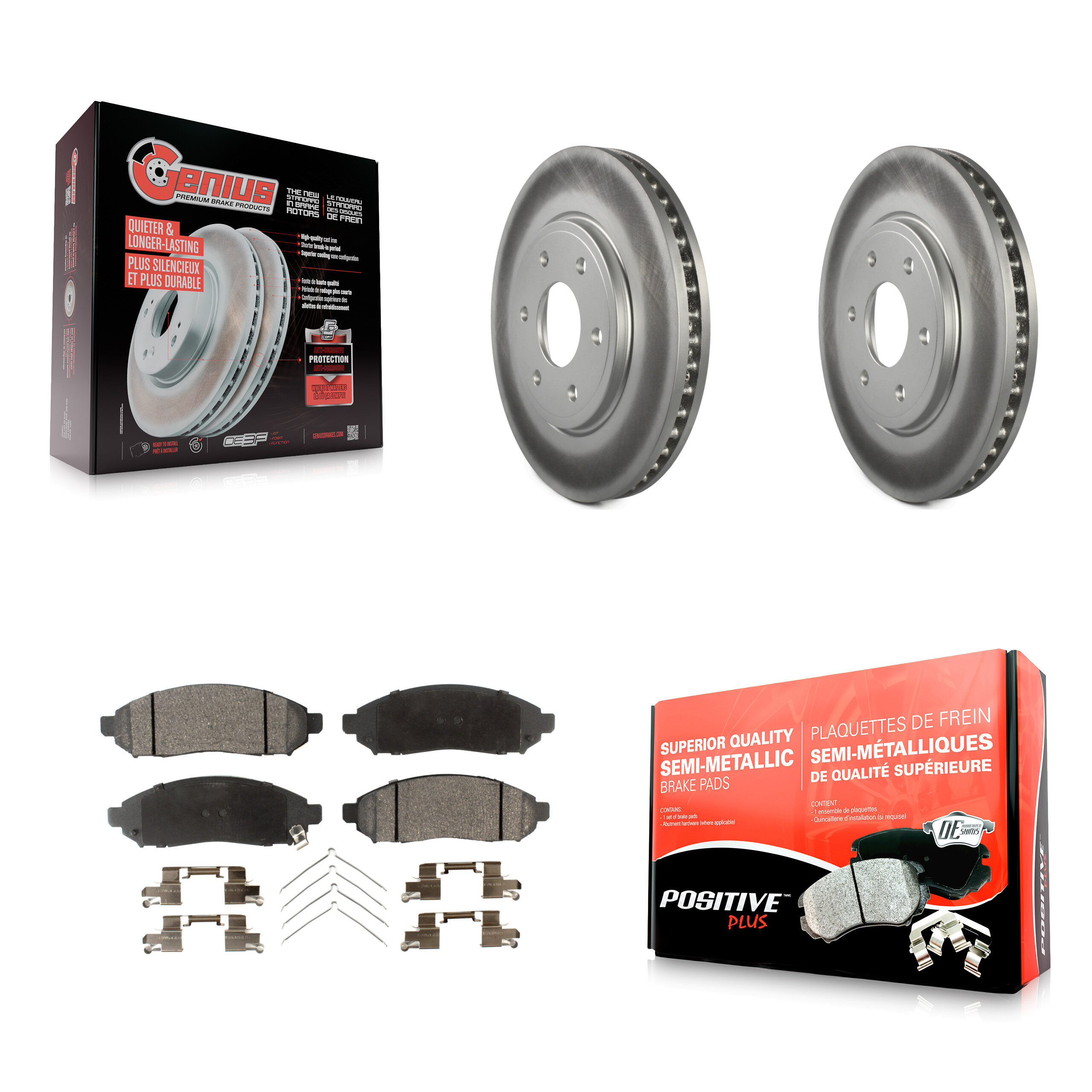 Transit Auto KGF-100313 Disc Brake Kit for 2005-2019 Suzuki Equator, Nissan Frontier