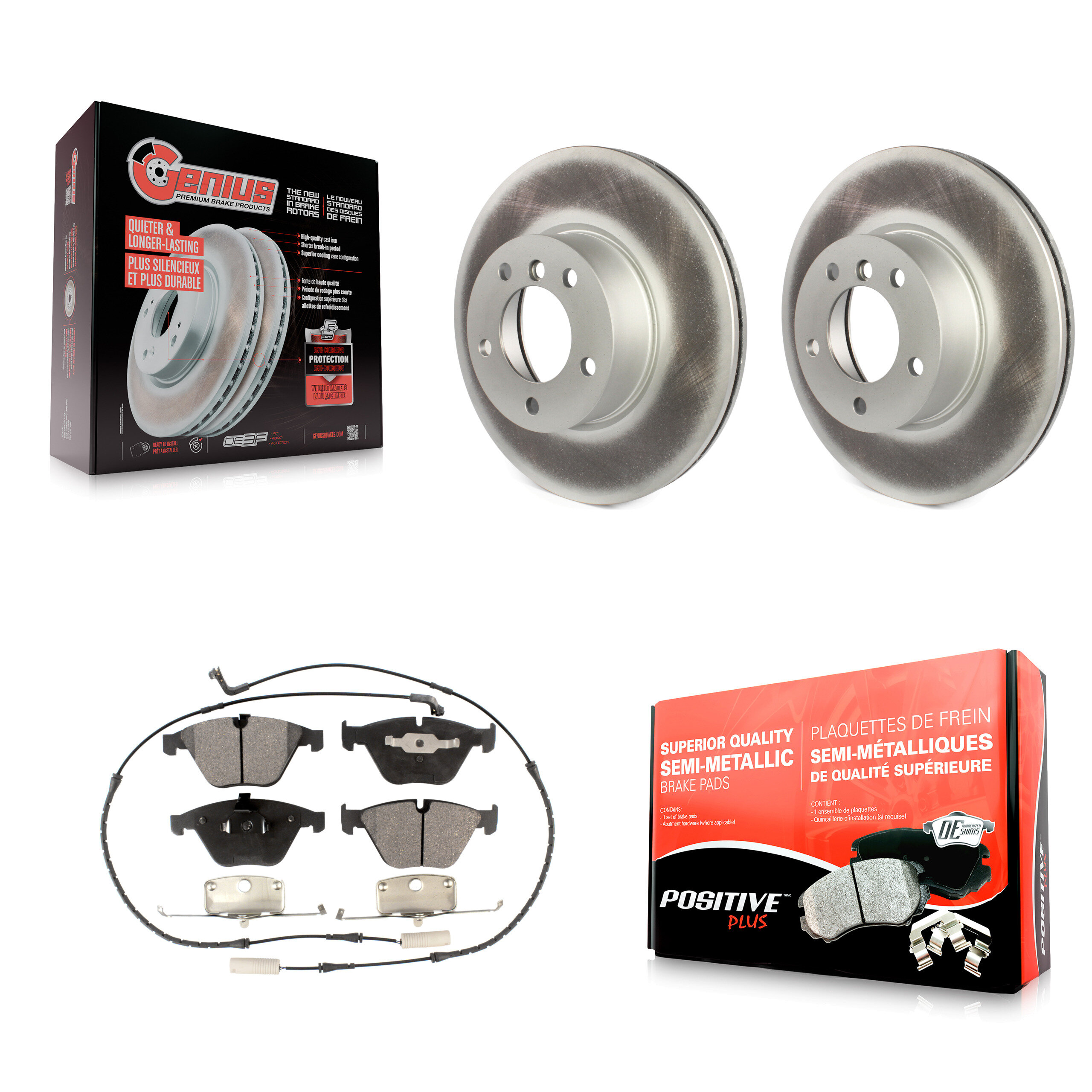 Transit Auto KGF-100405 Disc Brake Kit for 2008-2015 BMW X1, BMW 328i and More - Front