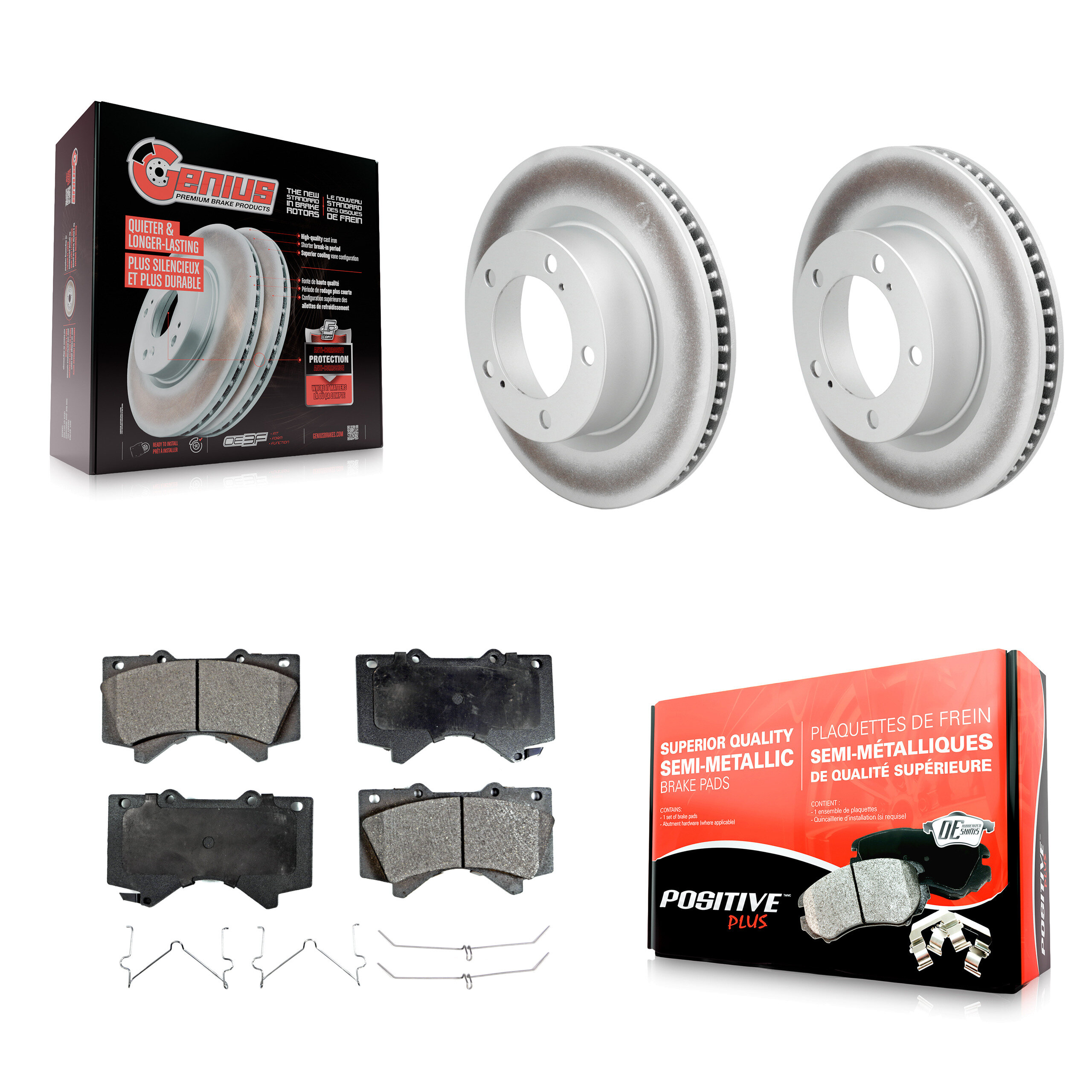 Transit Auto KGF-100410 Disc Brake Kit for 2008-2020 Toyota Land Cruiser, Lexus LX570 - Front