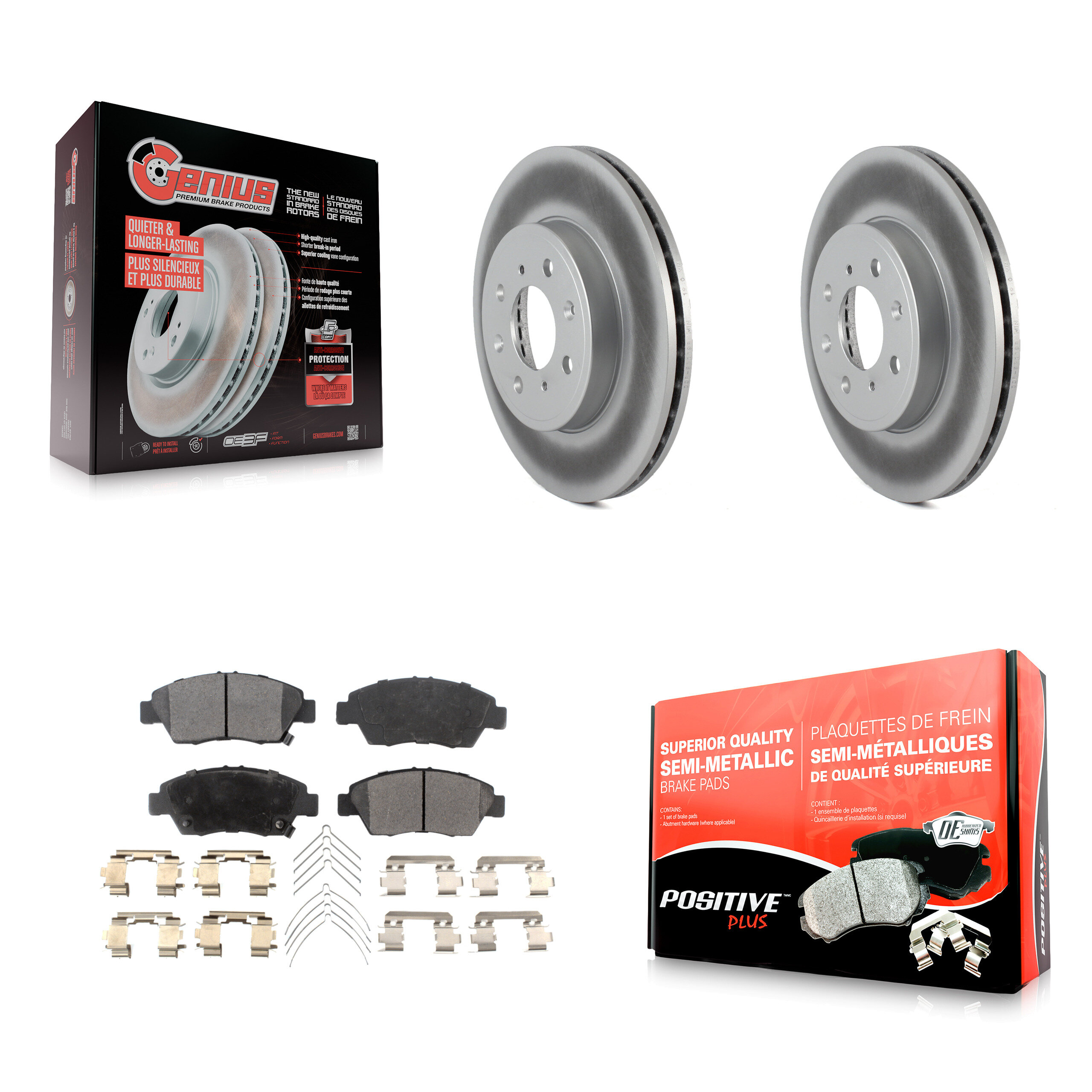 Transit Auto KGF-100493 Disc Brake Kit for 2015-2020 Honda Fit - Front