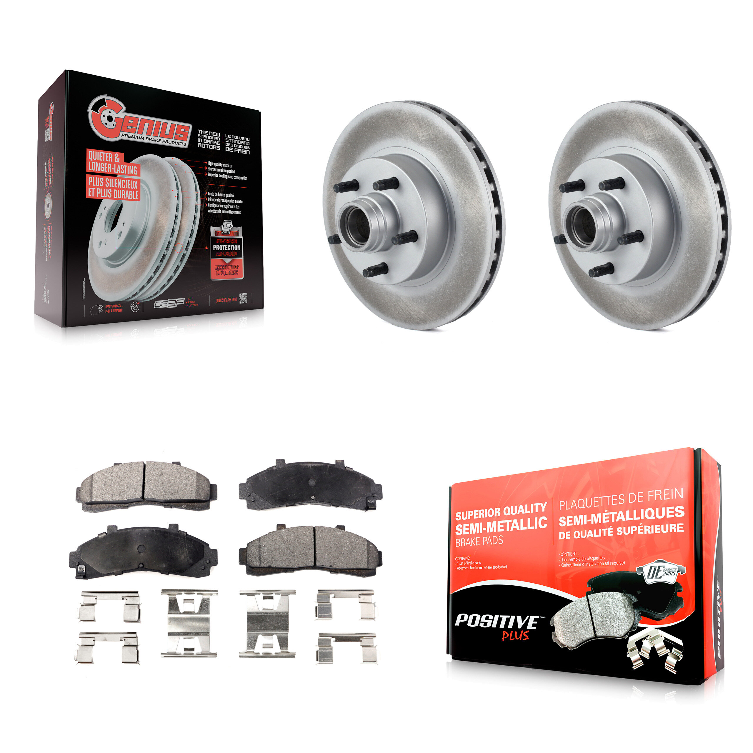 Transit Auto KGF-100532 Disc Brake Kit for 1995-2002 Ford Ranger, Mazda B2300 and More - Front