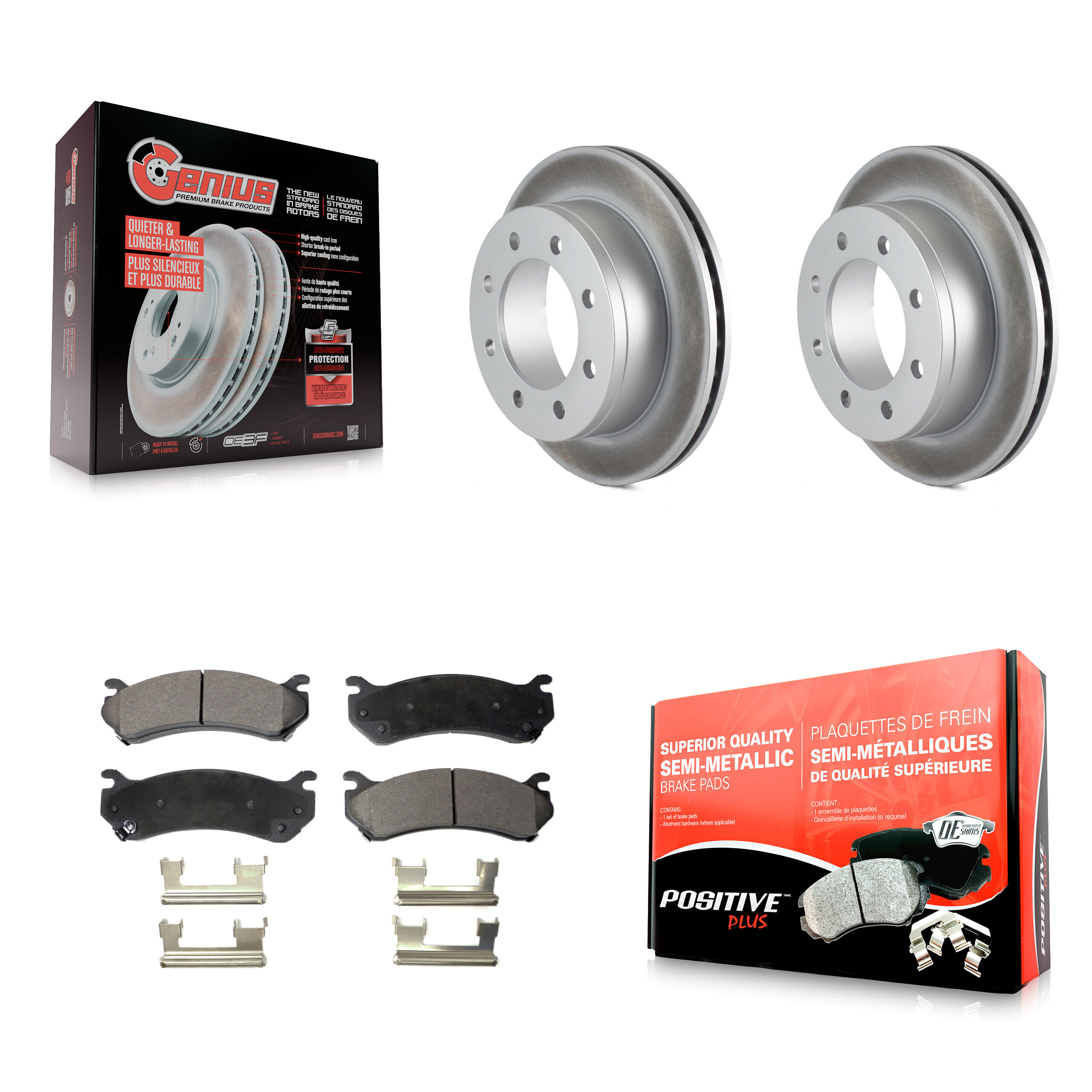 Transit Auto KGF-101194 Disc Brake Kit for 1999-2013 Chevrolet Suburban 2500, GMC Yukon XL 2500 and More - Rear