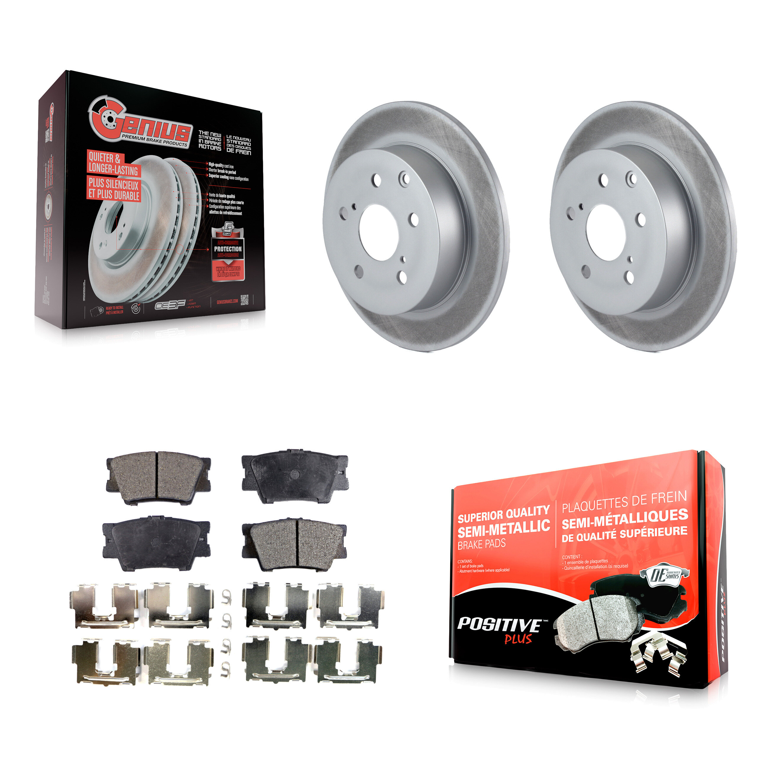 Transit Auto KGF-101228 Disc Brake Kit for 2009-2013 Toyota Matrix, Pontiac Vibe - Rear