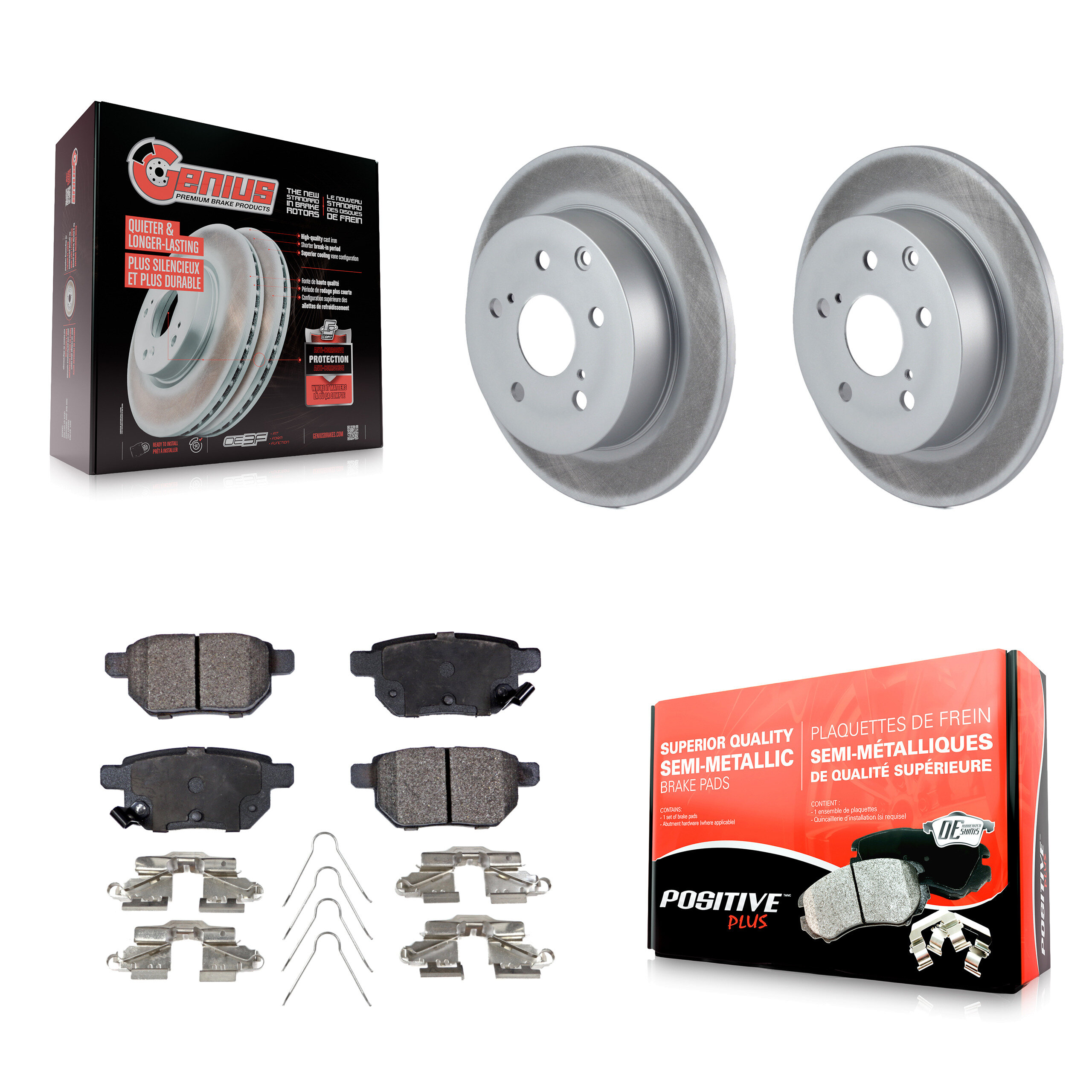 Transit Auto KGF-101229 Disc Brake Kit for 2010 Toyota Matrix - Rear