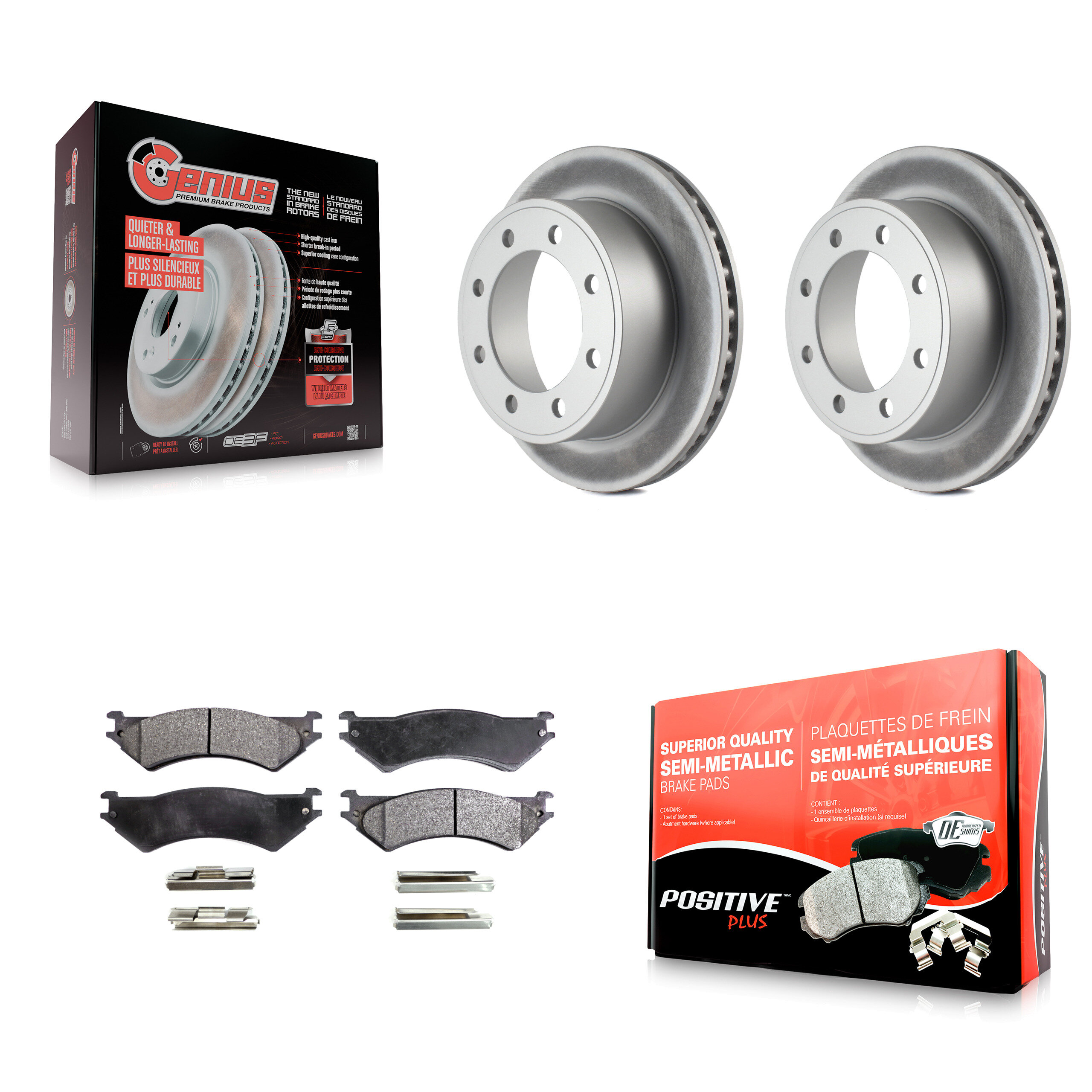 Transit Auto KGF-101253 Disc Brake Kit for 1998-2007 Ford E-150, Ford E-350 Econoline and More - Rear